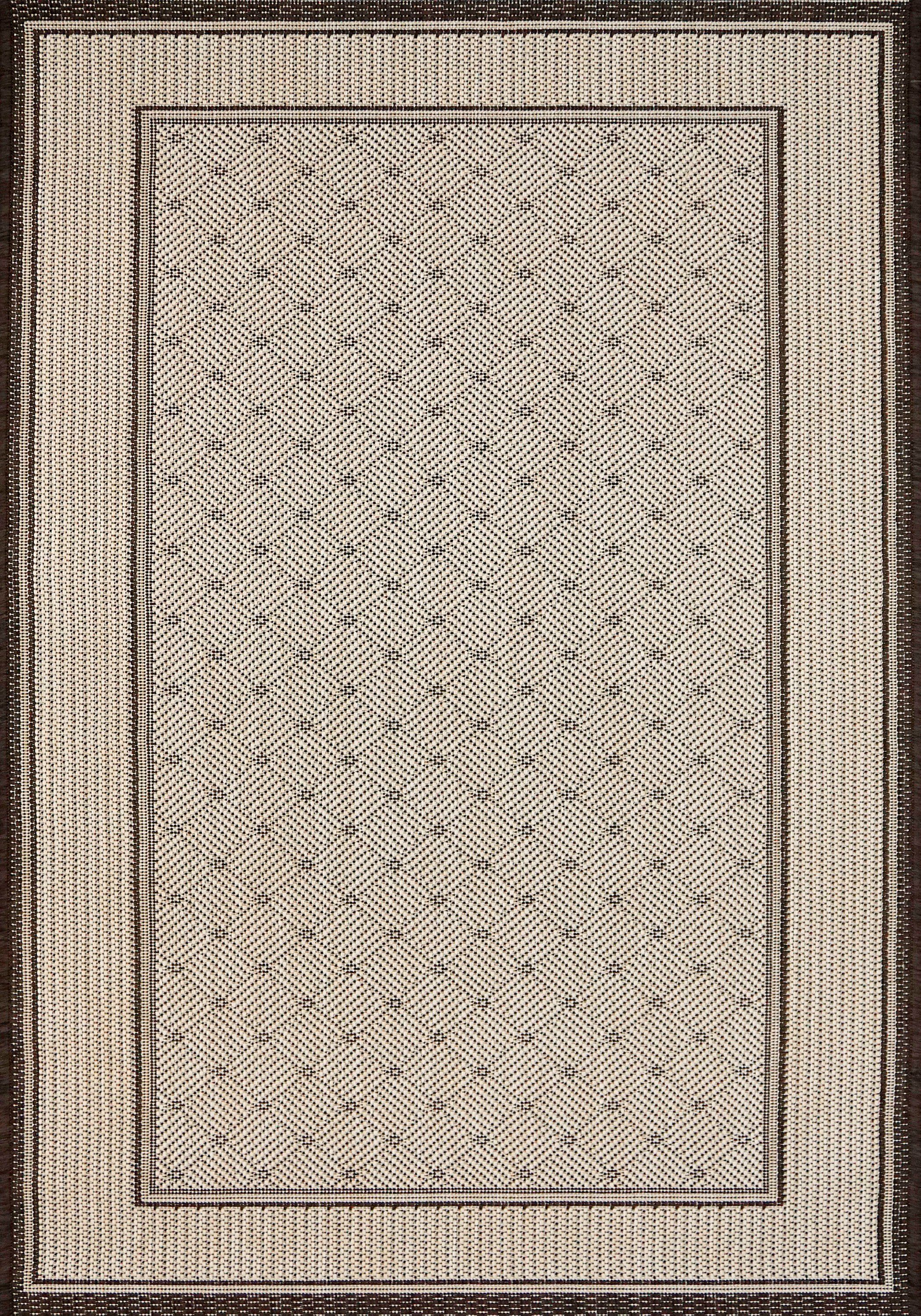 Teppich Faberg, andas, Bordüre, rechteckig, mit 5 Flachgewebe, pflegeleicht, Scandi braun Höhe: Sisal-Optik, mm