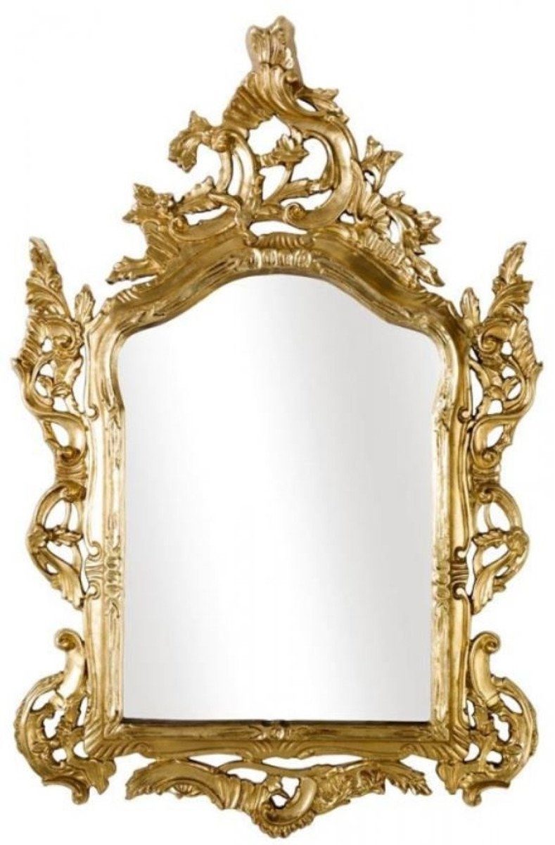 Casa Padrino Barockspiegel Luxus Barock Wandspiegel Gold 82 x 6 x H. 128 cm - Prunkvoller Spiegel im Barockstil - Barock Möbel