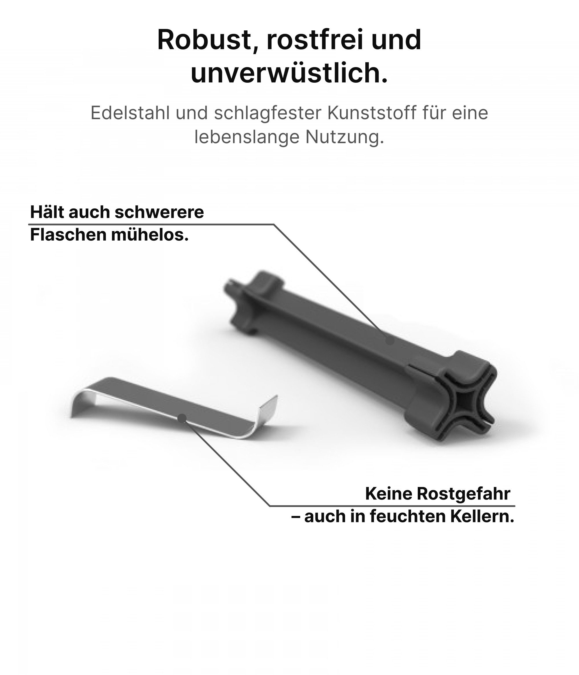 NOOK Flaschenregal erweiterbar stapelbar modulares Stecksystem Sets bis zu 6–60 Flaschen, Set-Typen des NOOK-Weinregals reichen vom Starter Kit für 6 Flaschen b – Bild 4 von 5