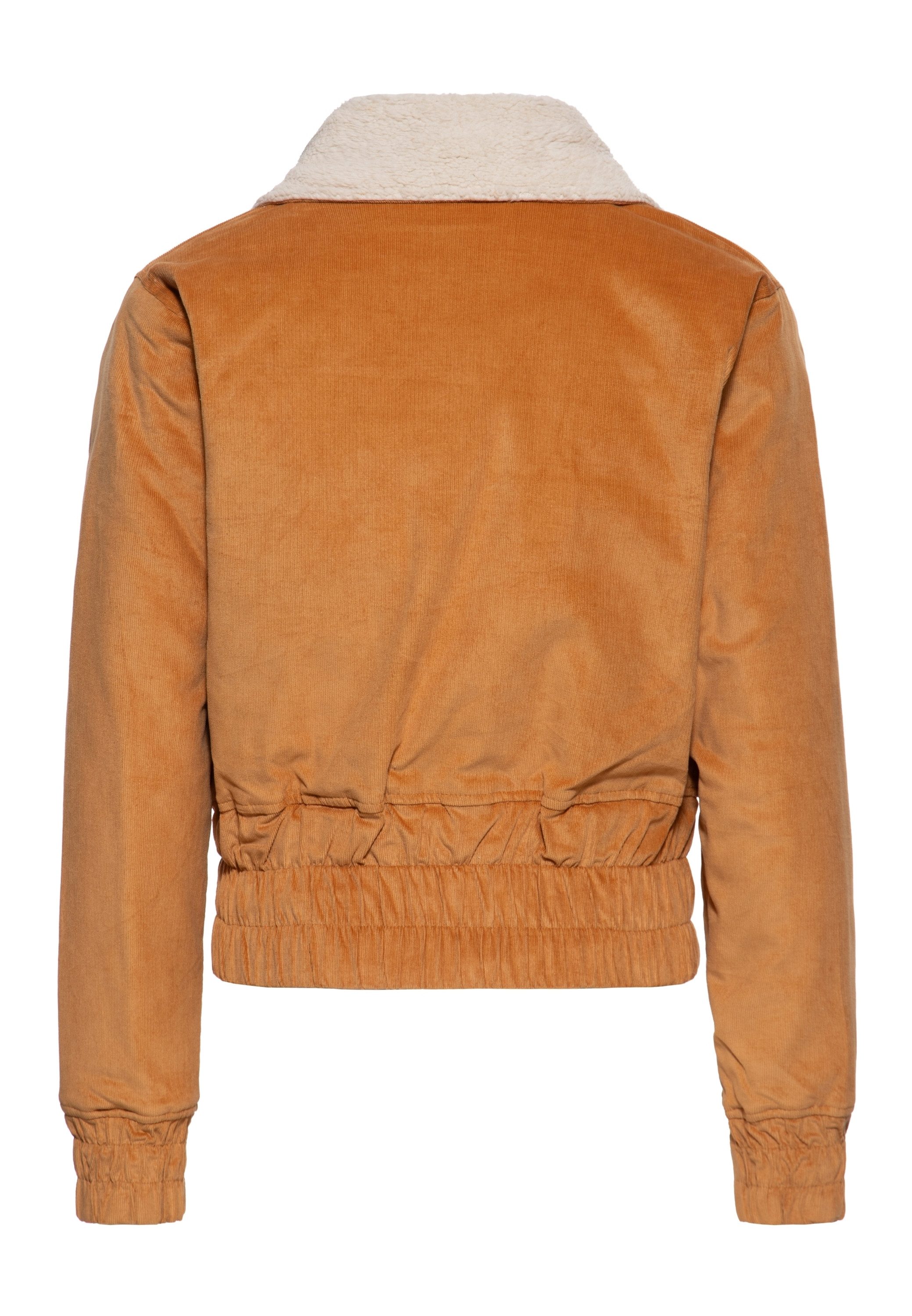 QueenKerosin Winterjacke (1-St) in Feincord mit Sherpa-Kragen günstig online kaufen