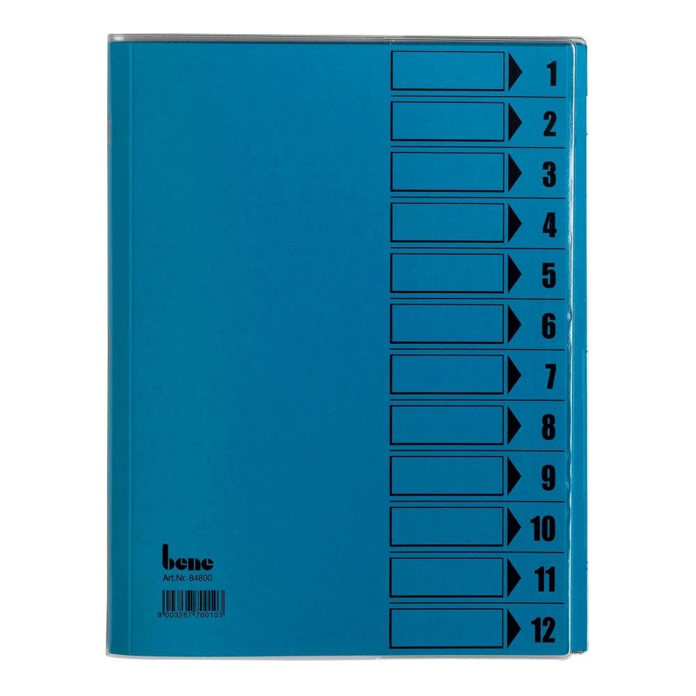 bene Handgelenkstütze bene 84800BL Ordnungsmappe 12 Fächer blau