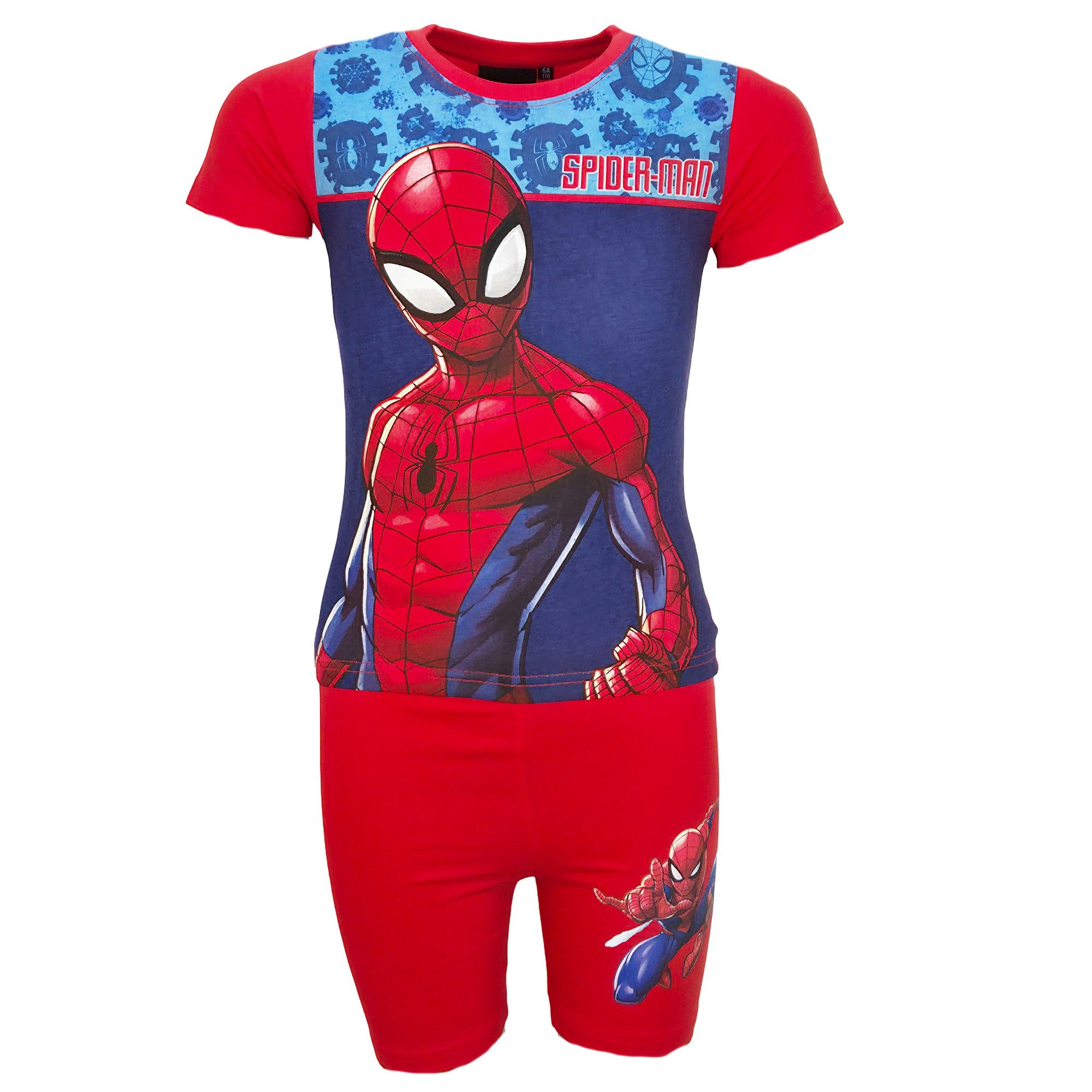 MARVEL Print-Shirt Marvel Spiderman Kinder Jungen Sommerset Shirt Shorts 100% Baumwolle, Gr. 98 bis 128