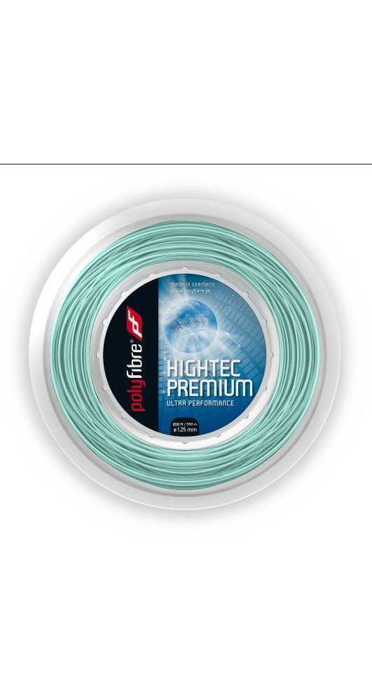 Tennissaite Poly Hightec Premium (Haltbarkeit+Kontrolle) hellblau 200m Rolle