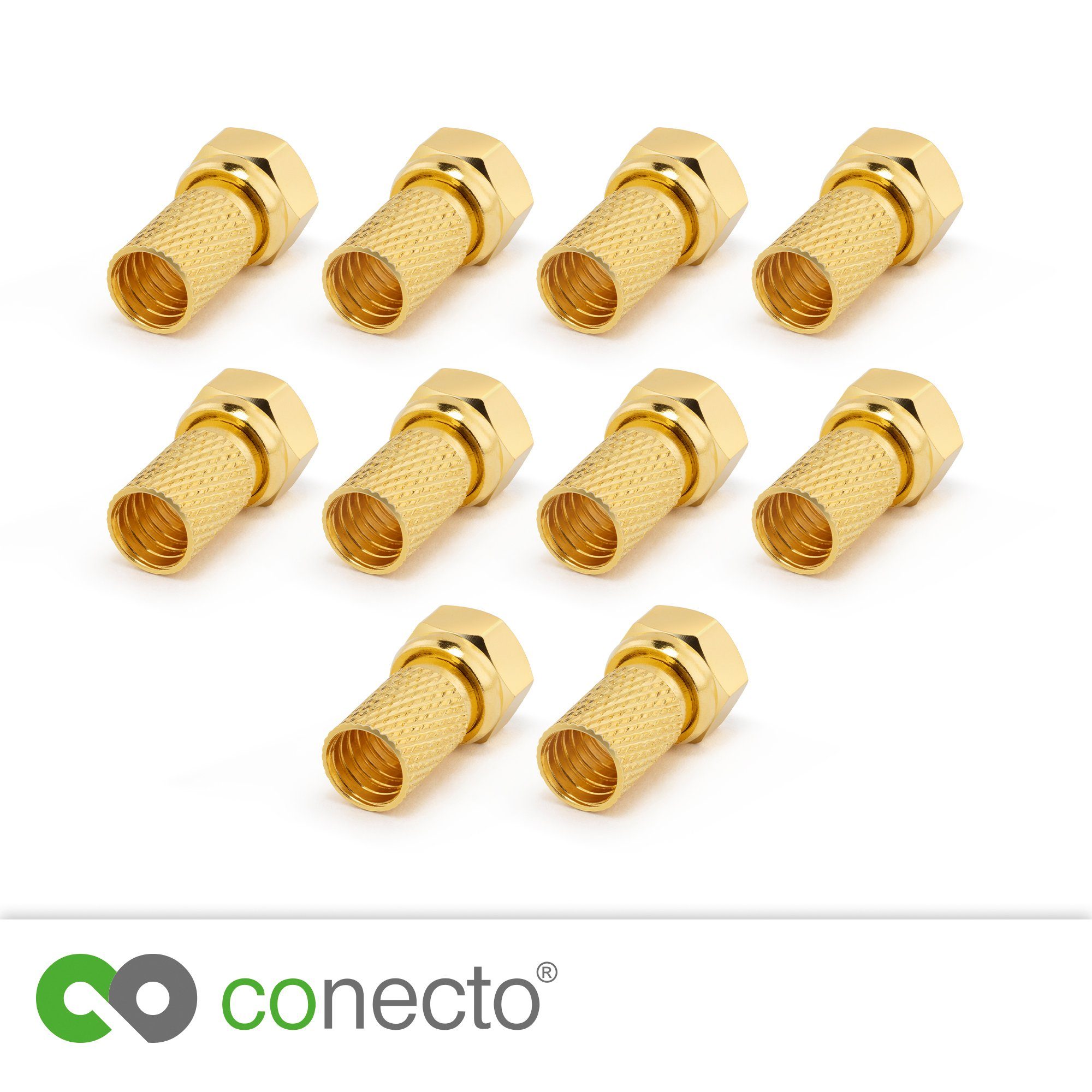 7 F-Stecker conecto Set, SAT-Kabel mm Durchmesser, Gummidichtung / O-Ring, conecto mit