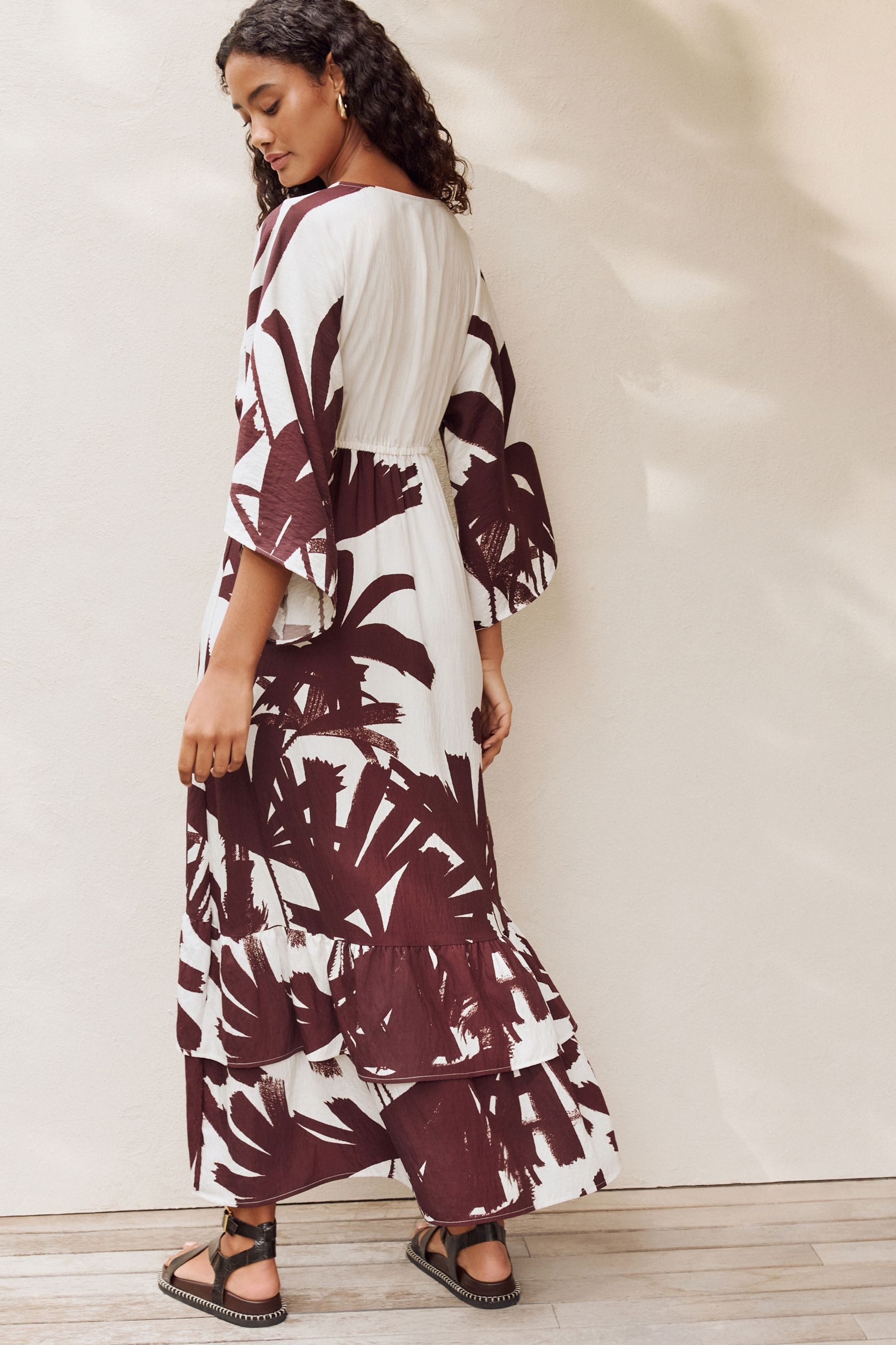 Next Strandkleid Strand-Maxikleid mit langen Ärmeln günstig online kaufen