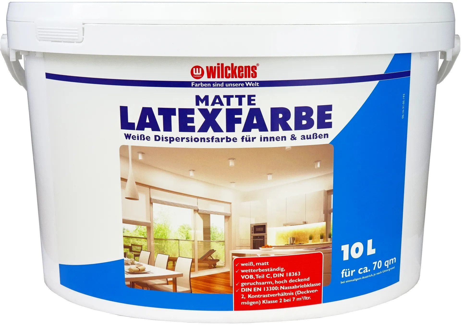 Wand- und Deckenfarbe Wilckens Latexfarbe matt Weiß