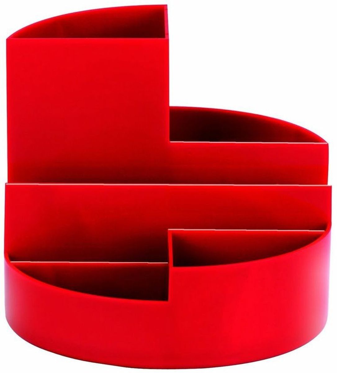 MAUL Tischaufsatz Rundbox Durchmesser 14cm Höhe 12,5cm rot