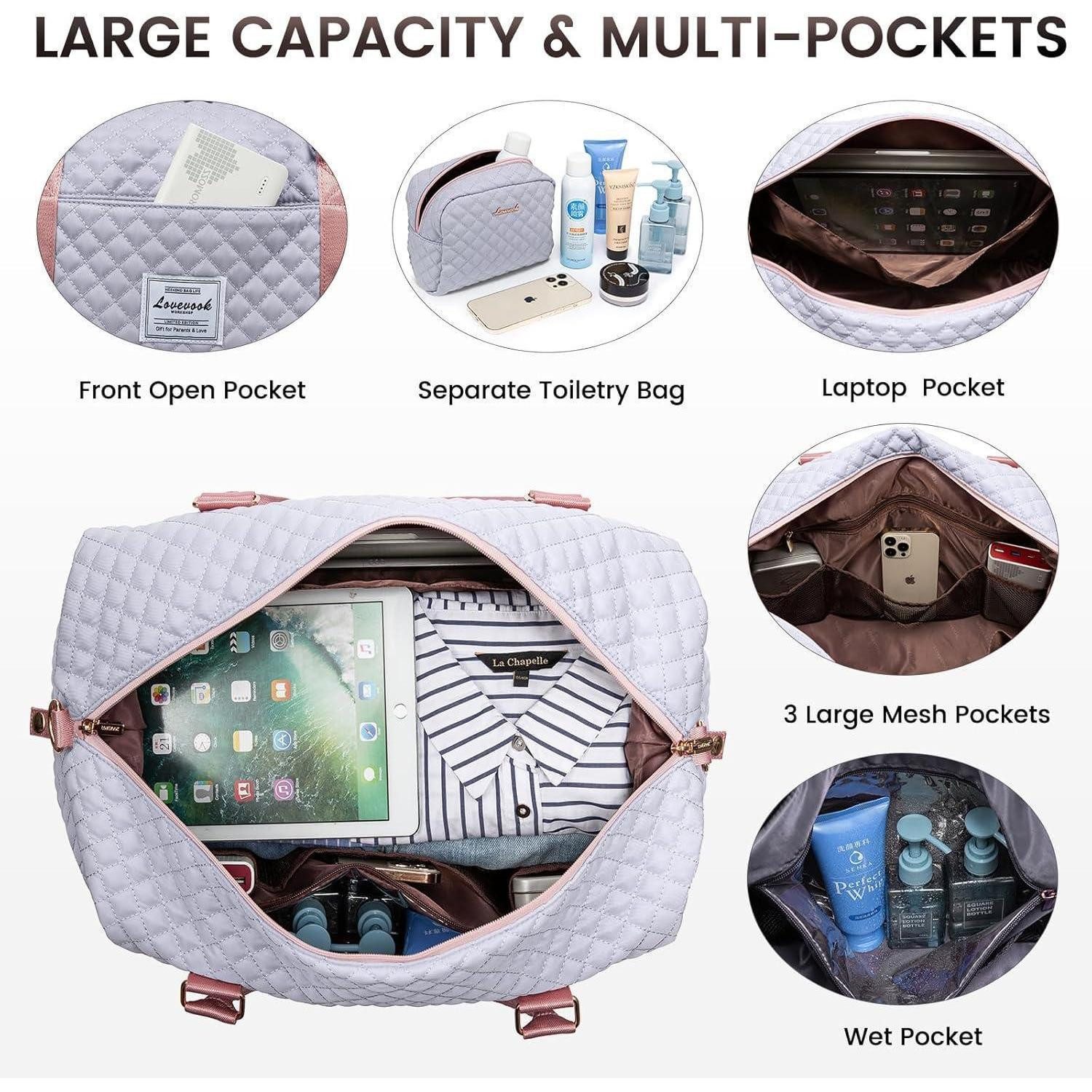 LuxusKollektion Reisetasche Reisetasche Sporttasche Damen Groß Weekender Travel Duffle Bag