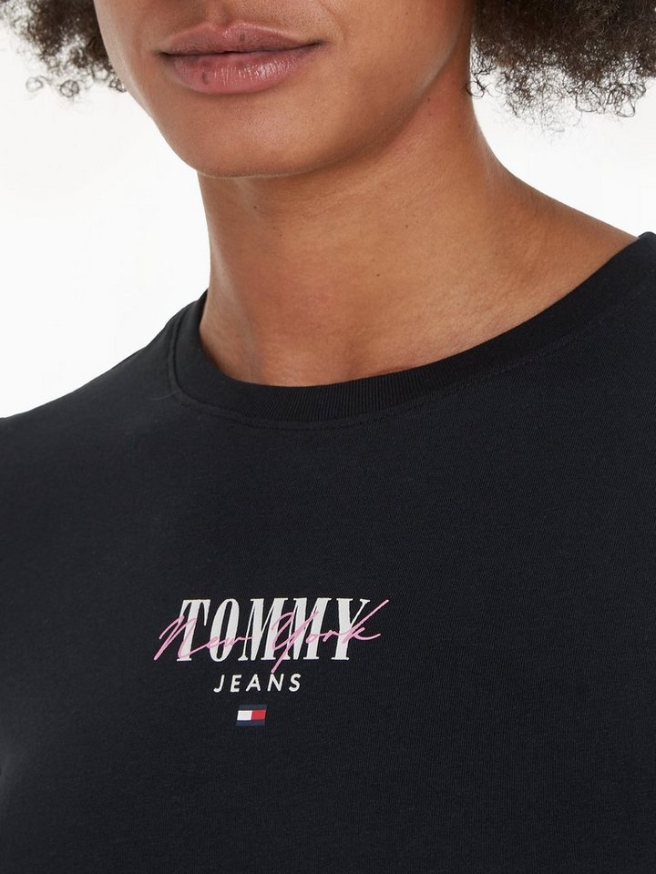 Tommy Jeans Rundhalsshirt TJW SLIM ESSNTL LOGO 1 TEE EXT mit Tommy Jeans  Logo-Schriftzug & Flag