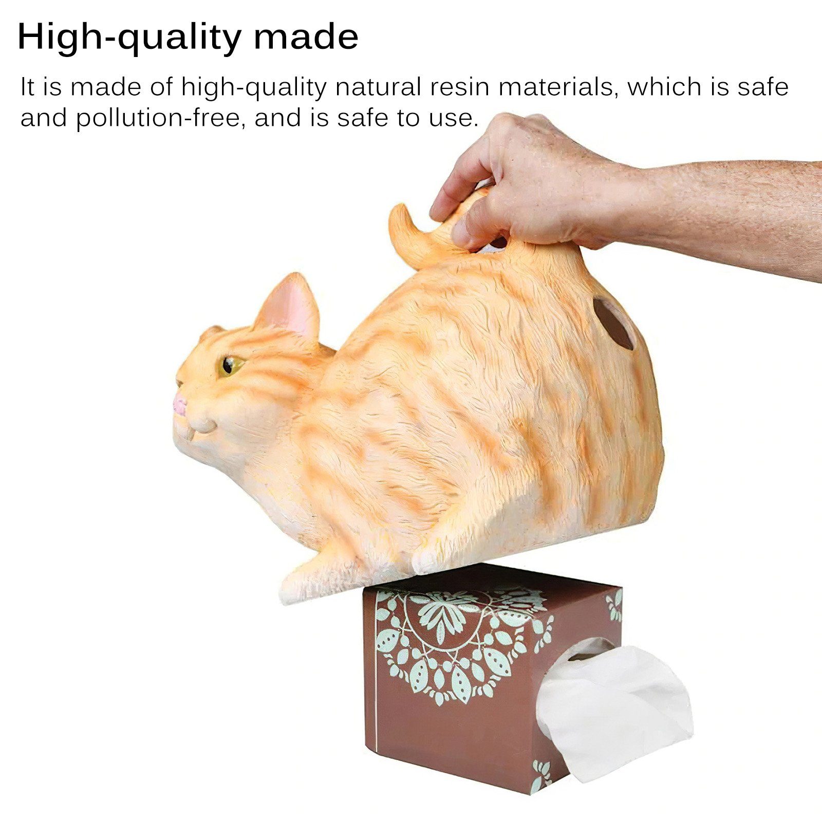 Tissue (1 Set, 1-St), Katzenpapierhalter Cat Toilettenpapierhalter Holder Dekoration Taschentuchbox BlingBin