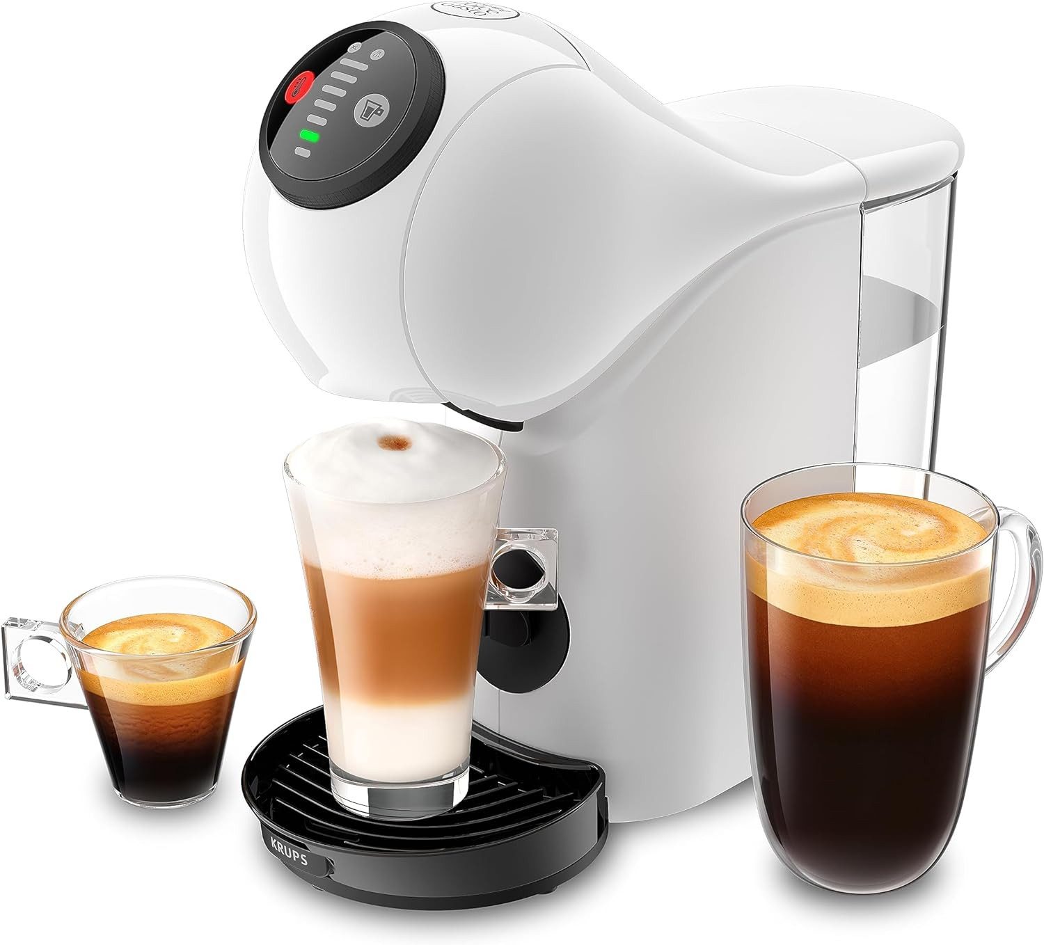 Krups Kapselmaschine Dolce Gusto Krups KP2431 Genio S Kaffeekapselmaschine, ultra-kompakt, über 30 Kaffeekreationen, wählbare Getränkegröße