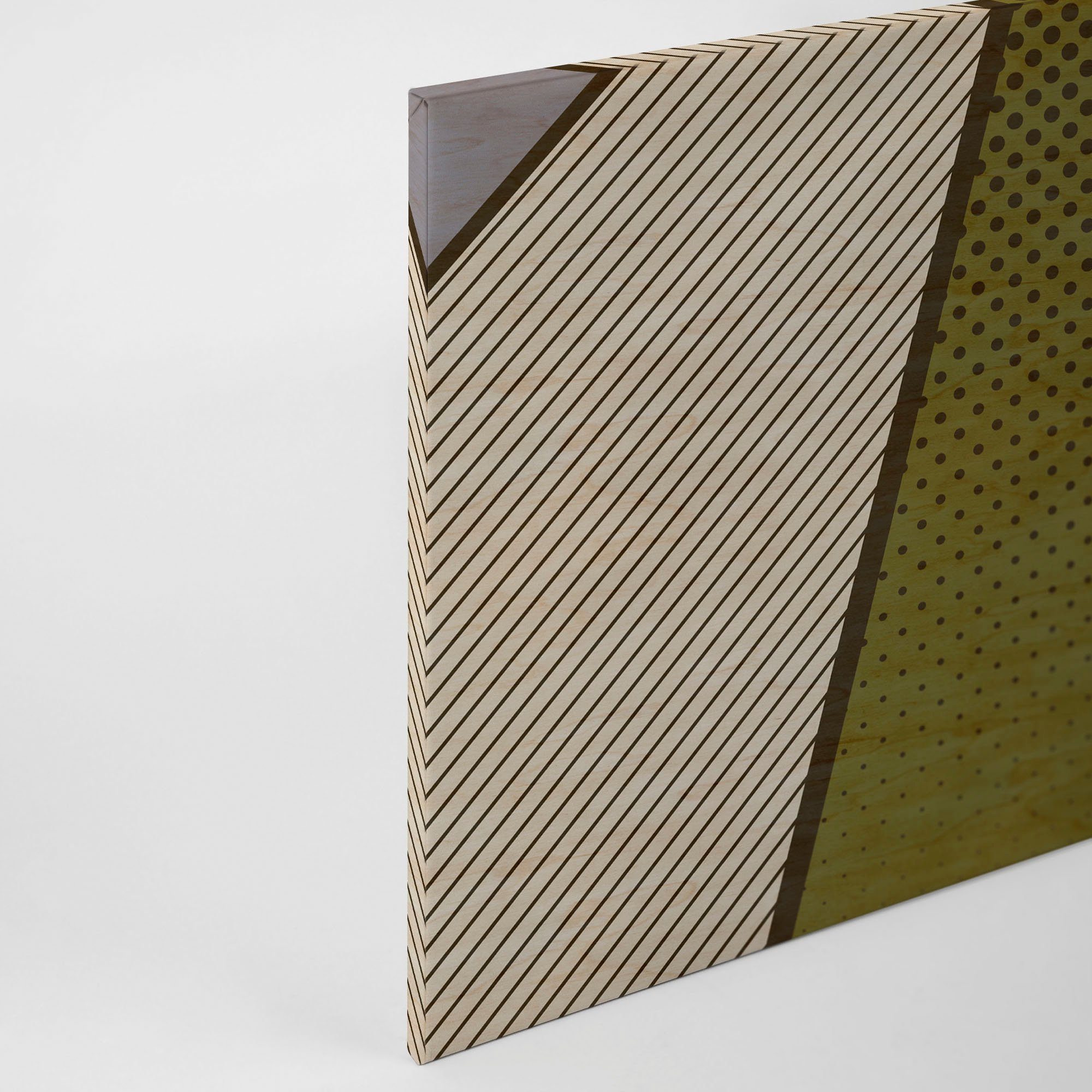 Bild Grafisch beige Geometrisch pattern gelb, Modern A.S. Keilrahmen grün, Leinwandbild St), Création (1 play,