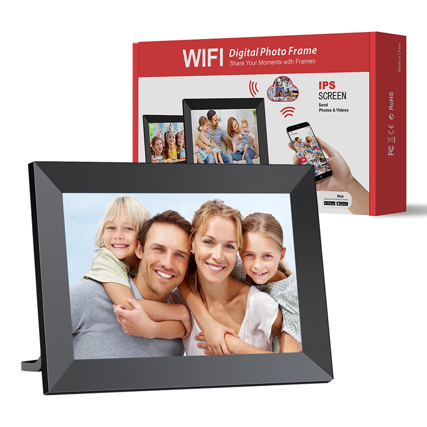 XERSEK Bilderrahmen Digitaler Bilderrahmen 10,1 Zoll, (1280x800 Pixel IPS T günstig online kaufen