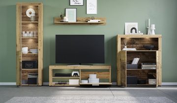 Newroom Wohnwand Folly, Wohnwand Artisan Eiche NB Artisan Eiche NB Modern Schrankwand Anbau...