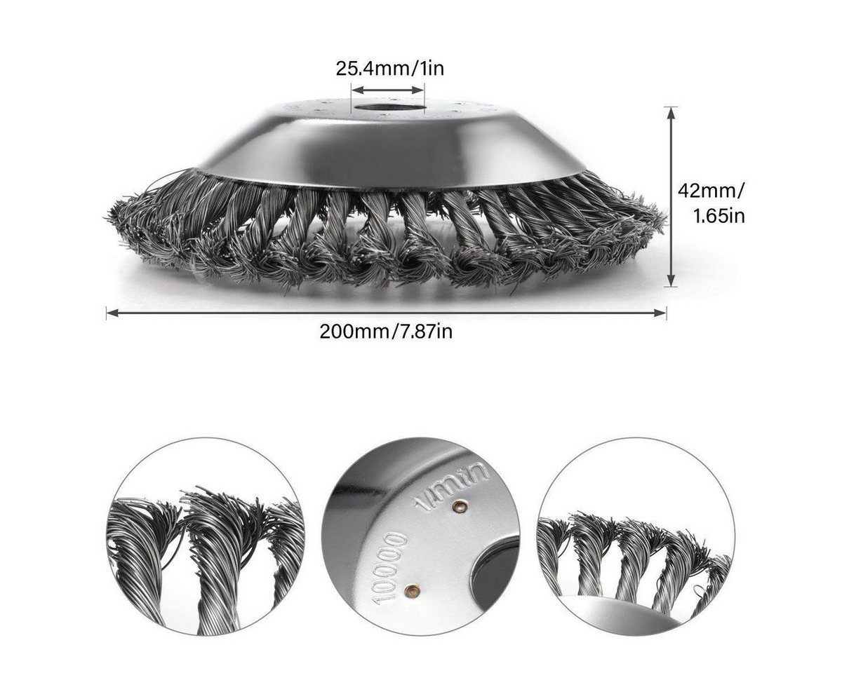 Thumbnail - oyajia Benzin-Motorsense Profi Unkrautbürste 25,4x200mm Mähkopf Für Gängigen Modelle Motorsense, Moos Trimmer Freischnei...