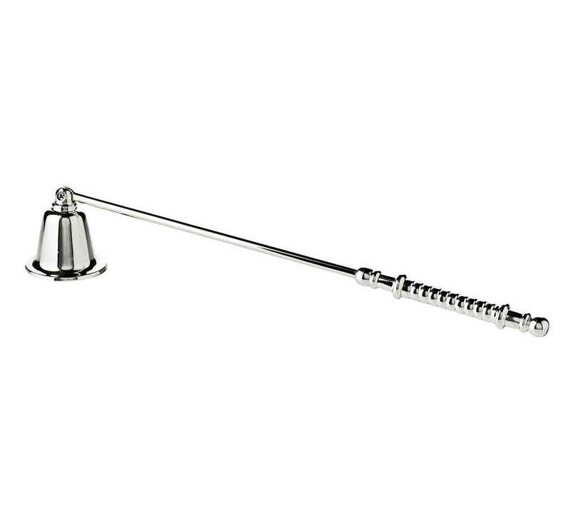 EDZARD Kerzenhalter »Flammenlöscher Swing«, Kerzenlöscher mit Silber-Optik, Flammentöter im klassischen Design, versilbert und anlaufgeschützt, Länge 27 cm
