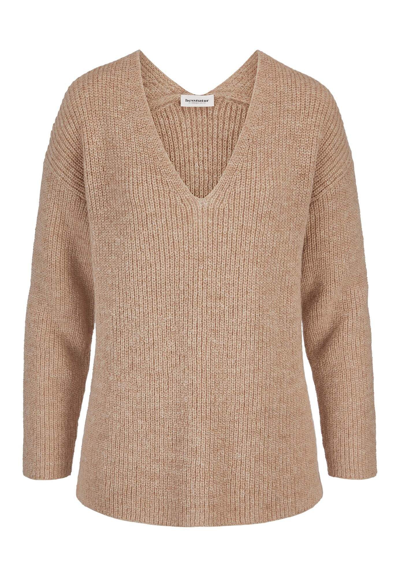 Hessnatur Strickpullover aus reinem Alpaka (1-tlg)