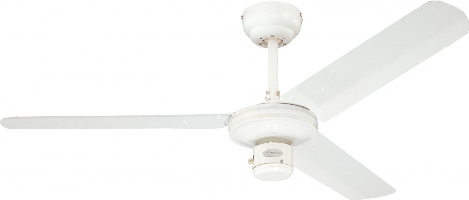 Westinghouse Deckenventilator Deckenventilator Industrial 122 cm Weiß mit Zugkette, Mit Zugschnur