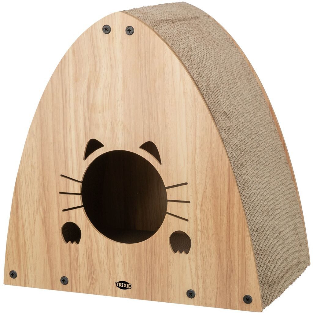 TRIXIE Kratzmatte Kratzhaus - hellbraun - 48 × 48 × 28 cm