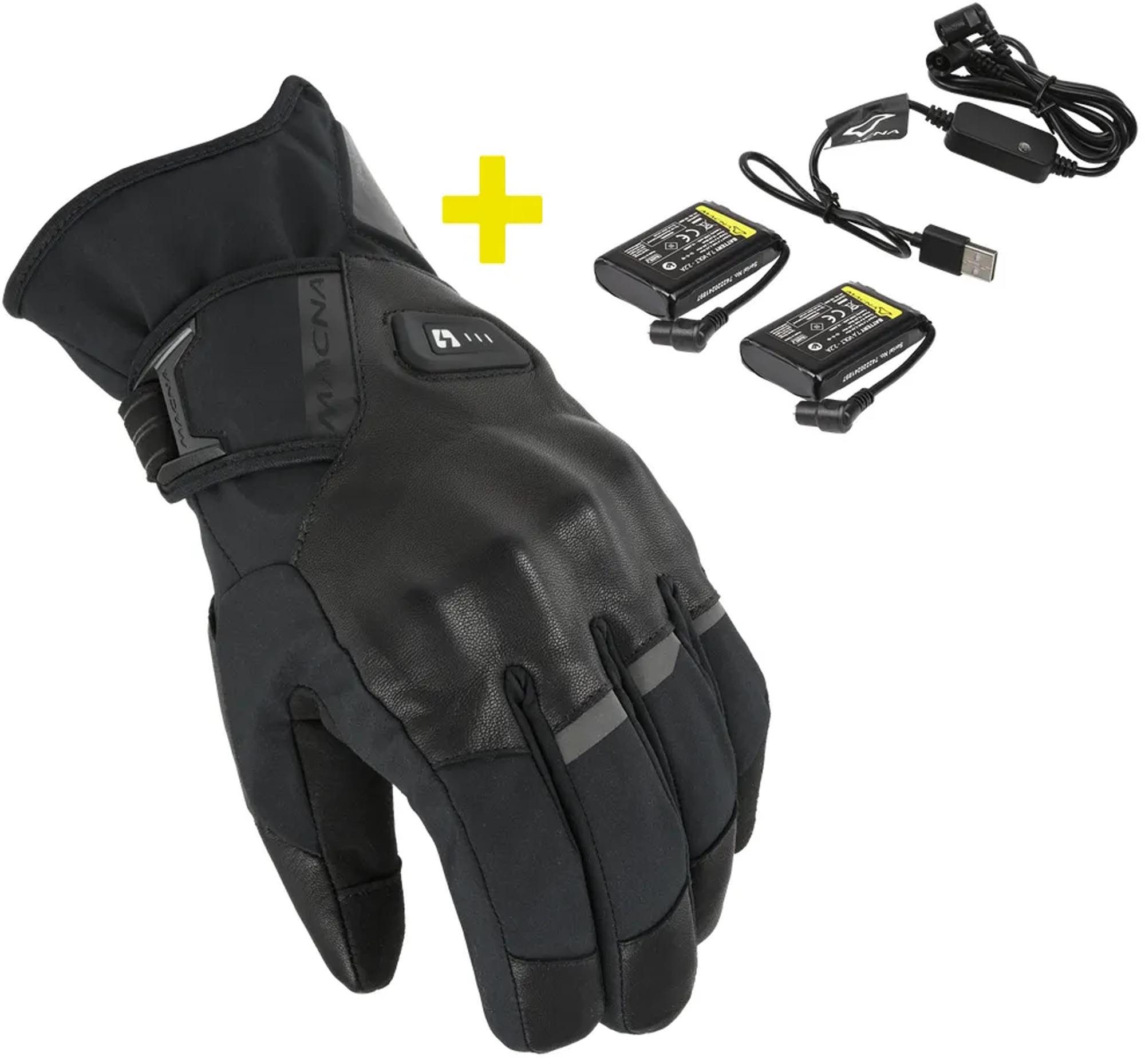 Macna Motorradhandschuhe Era 2.0 RTX Kit wasserdichte, beheizbare Winter-Damen-Motorradhandsch beheizbar,kurze Stulpe,gefüttert,Touchscreenbedienung möglich,was