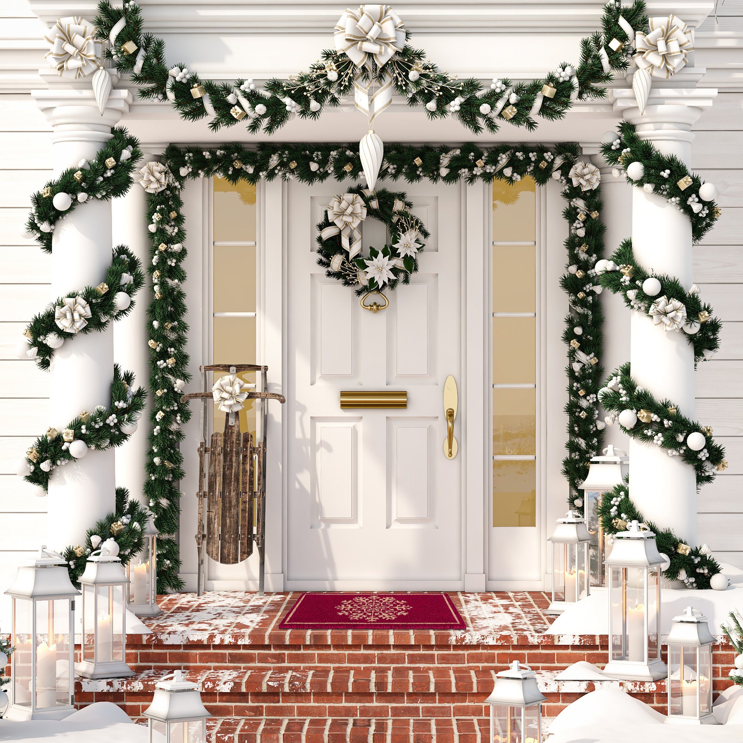 relaxdays Fußmatte Kokos Fußmatte "Schneeflocke", Höhe: 15 mm günstig online kaufen