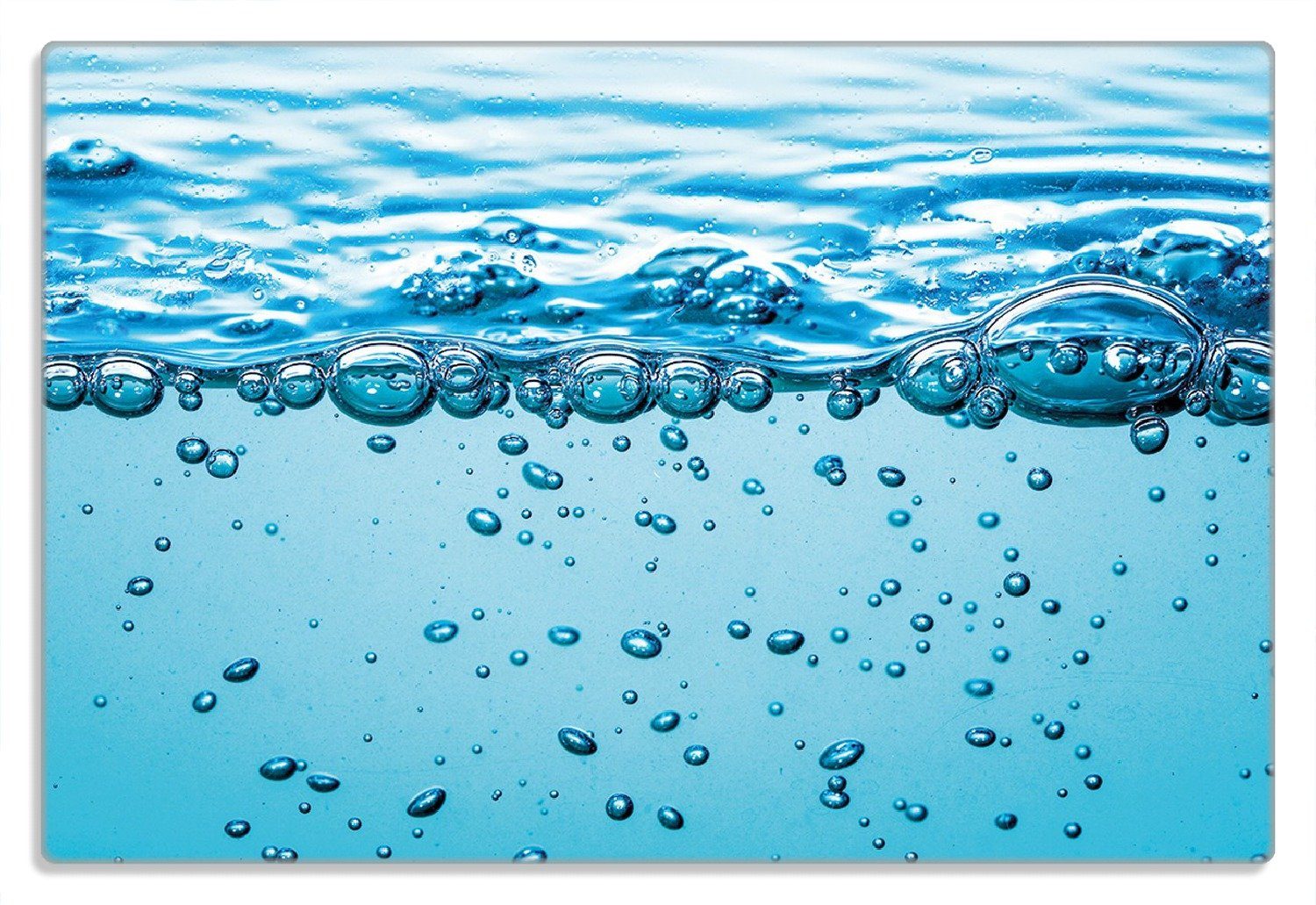 Wallario Frühstücksbrett Nahaufnahme Wasser, (inkl. rutschfester Gummifüße 4mm, 1-St), 20x30cm