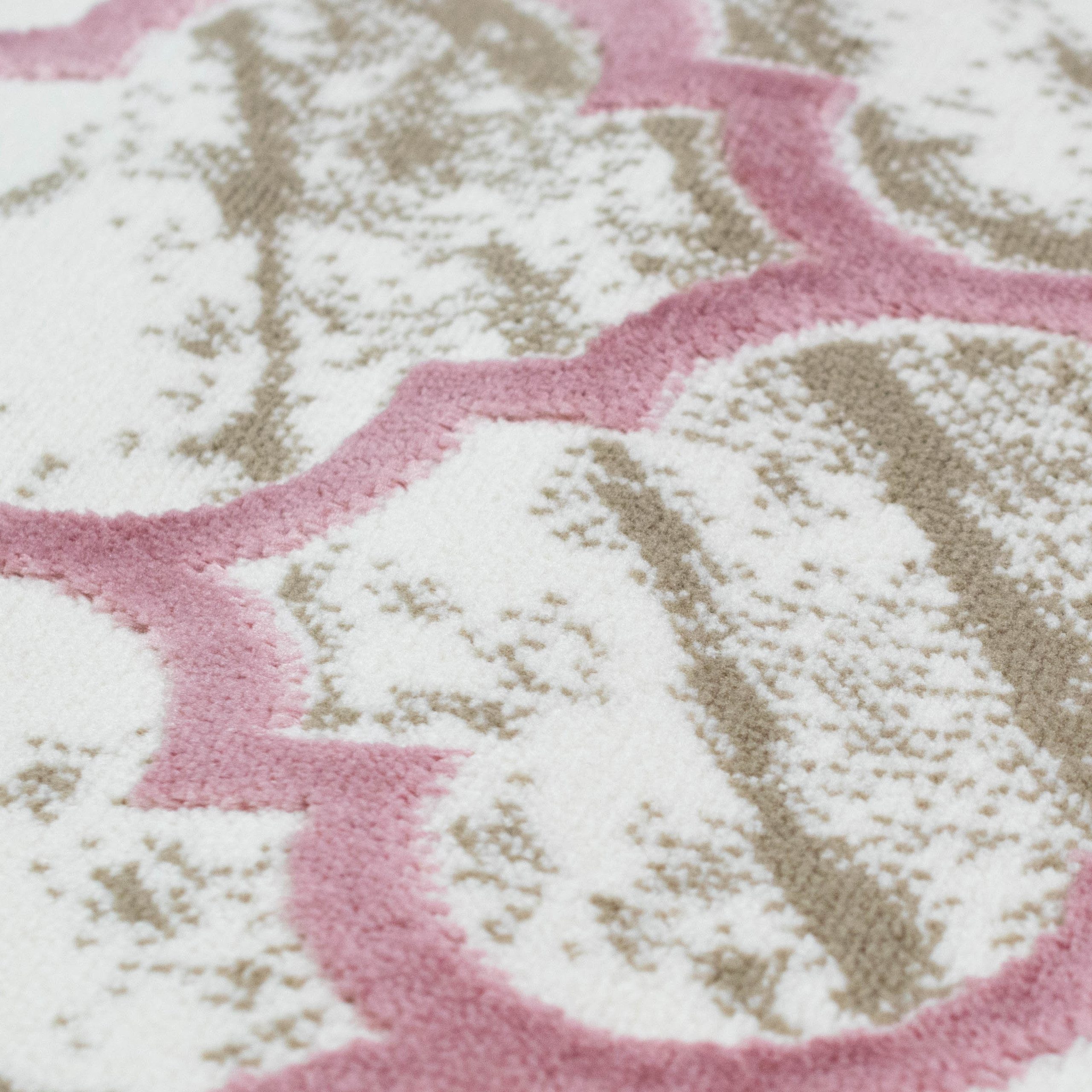 TeppichHome24 Teppich Teppich Marokkanisches Muster in Beige Rosa, rechteckig – Bild 2 von 5