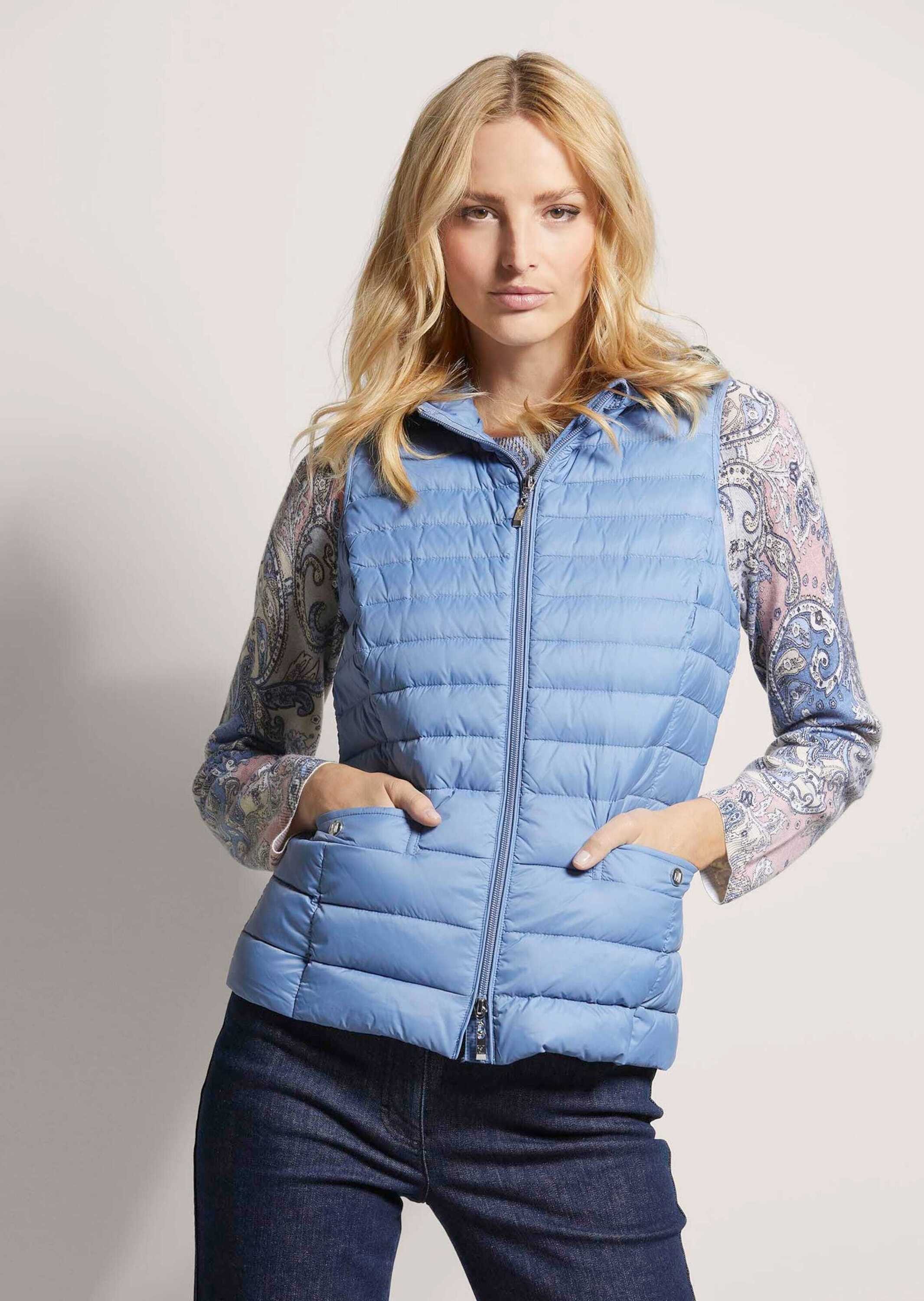 MADELEINE Kurzweste Wattierte Steppweste mit Kapuze