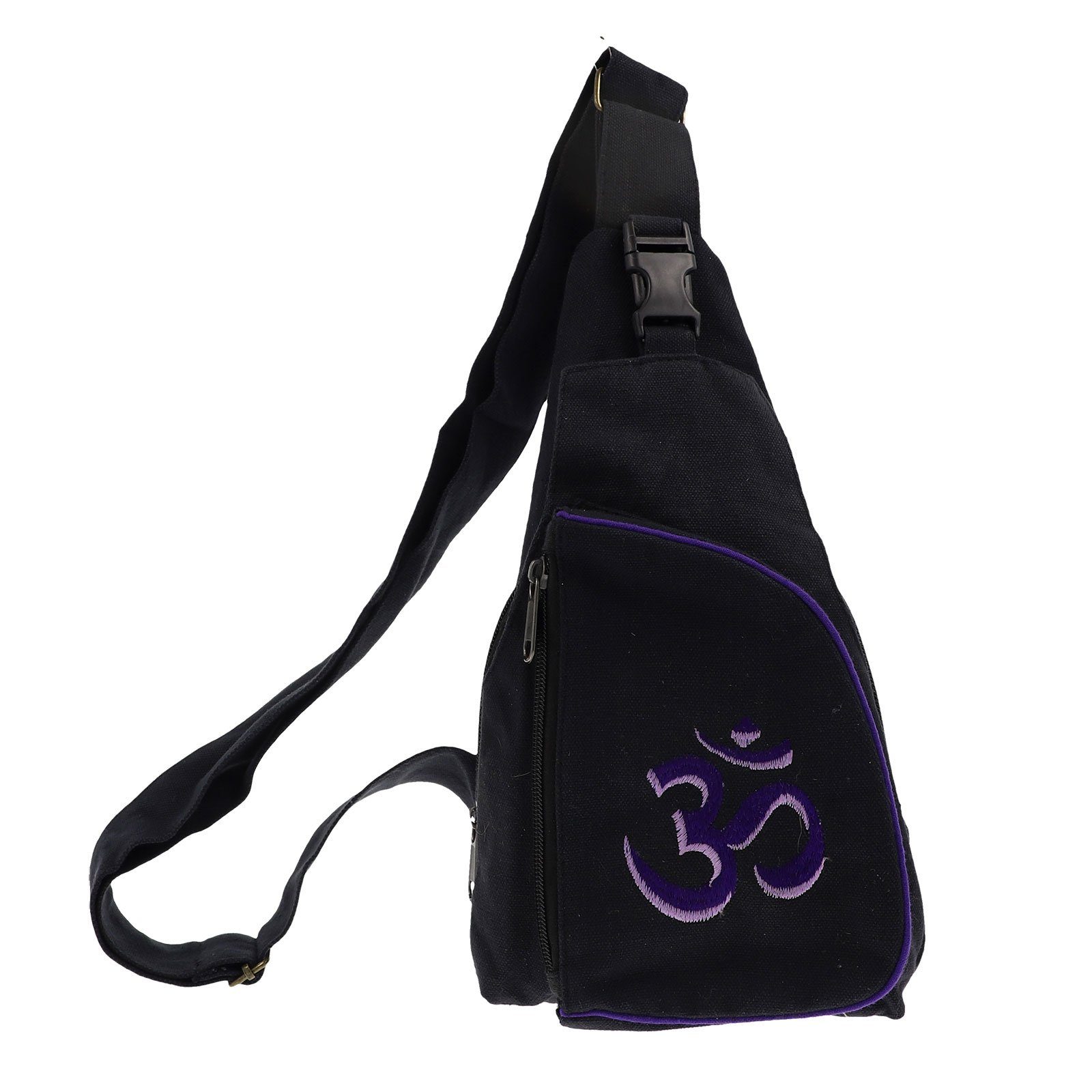 KUNST UND MAGIE Schultertasche Slingbag Hippie Bodybag Schultertasche OM Rucksack Tagesrucksack