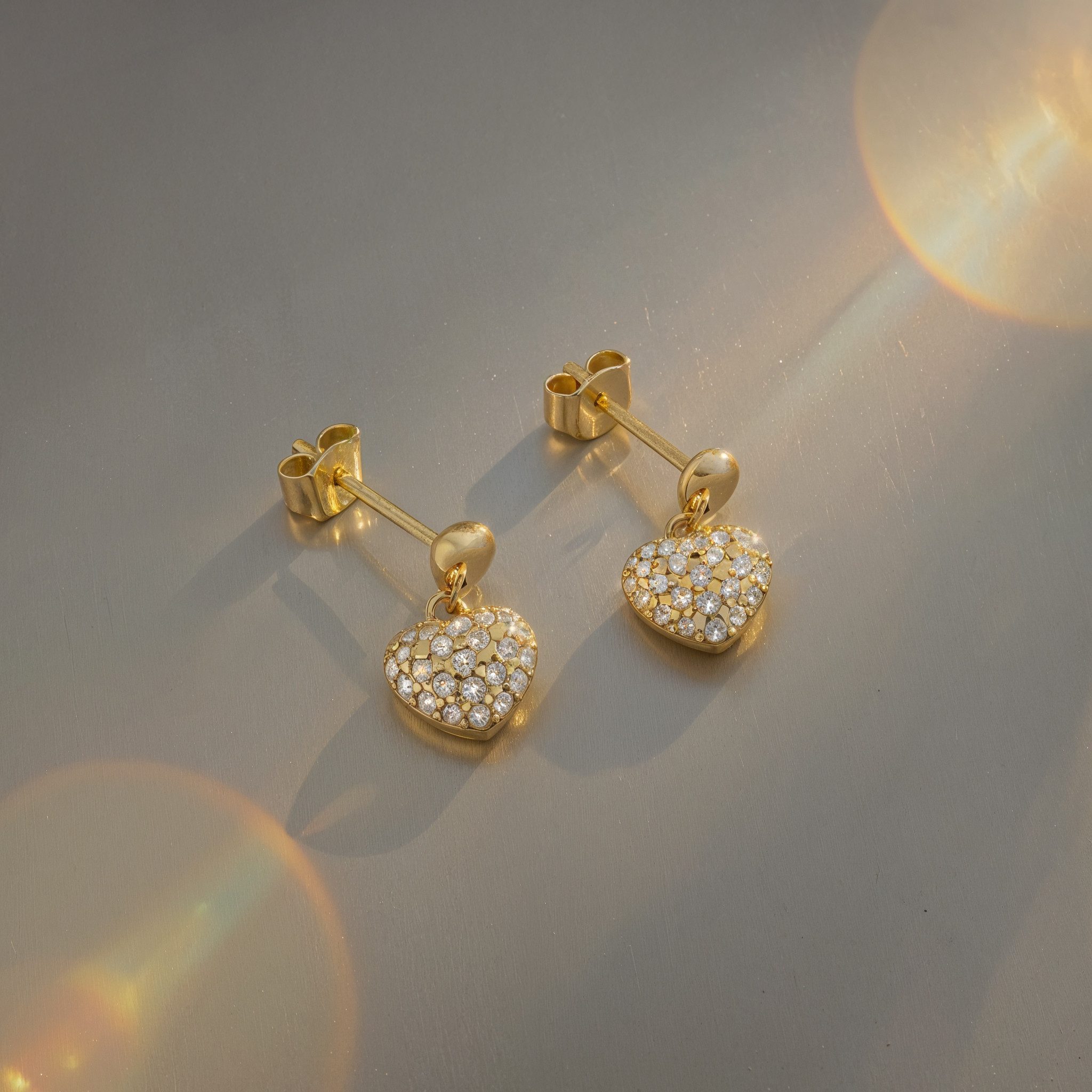Sofia Milani Paar Ohrhänger Herzen, 925 Silber Damen Schmuck - E3094