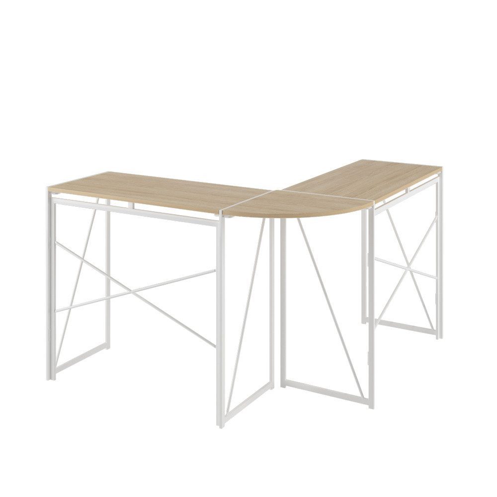 BBWL Computertisch L-förmiger Eckschreibtisch, Gaming Schreibtisch Home Office, Arbeitsplatz MDF Metallrahmen stabil groß platzsparend