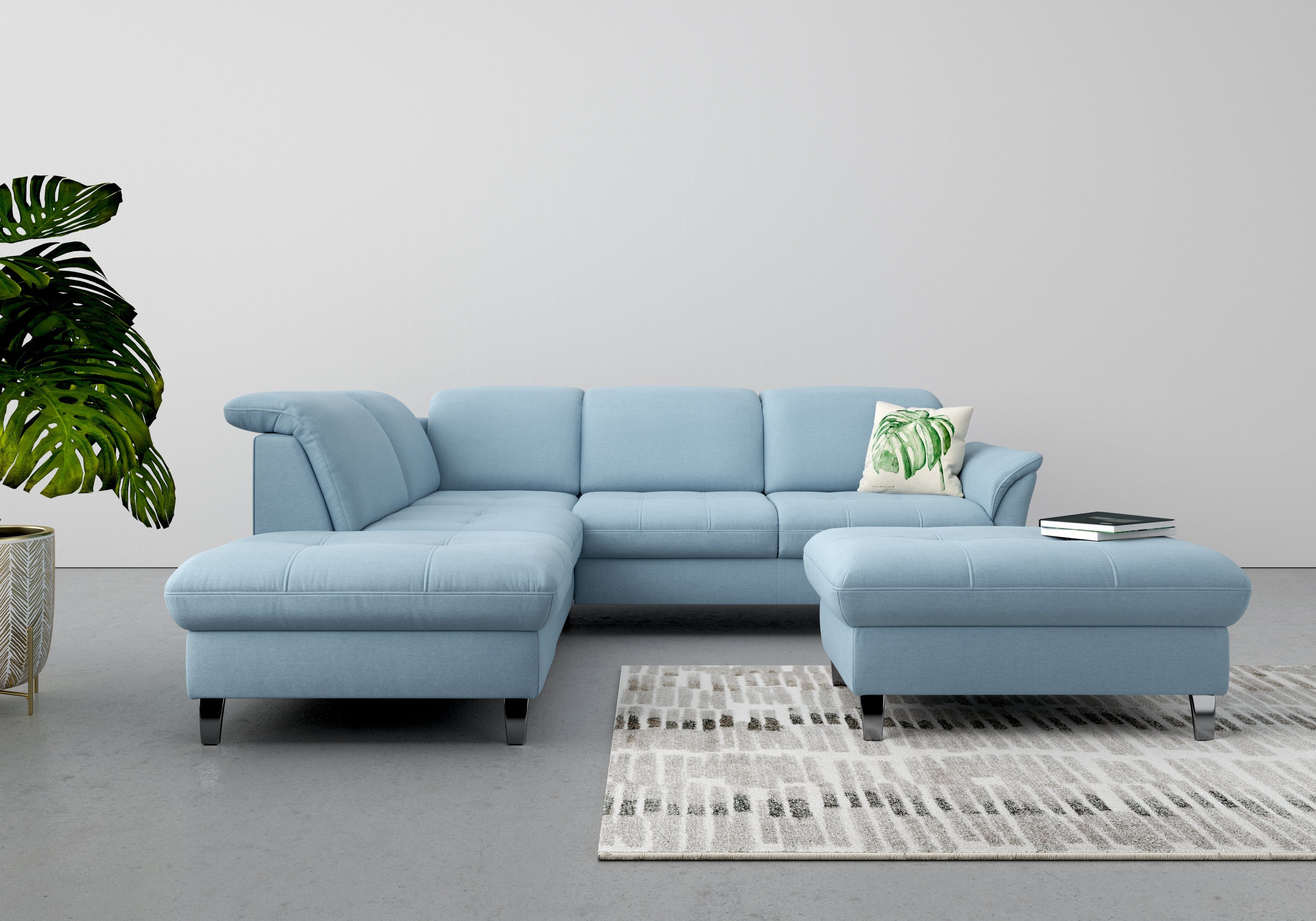 sit&more Ecksofa "Maggiore L-Form" wahlweise mit Kopfteilverstellung, Bettf günstig online kaufen