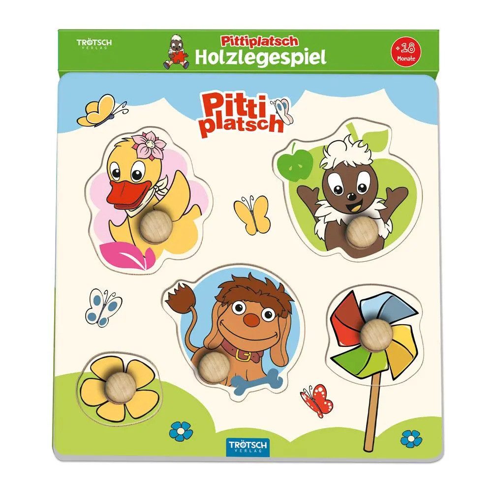 Trötsch Verlag Puzzle Trötsch Pittiplatsch Holzlegespiel, Puzzleteile