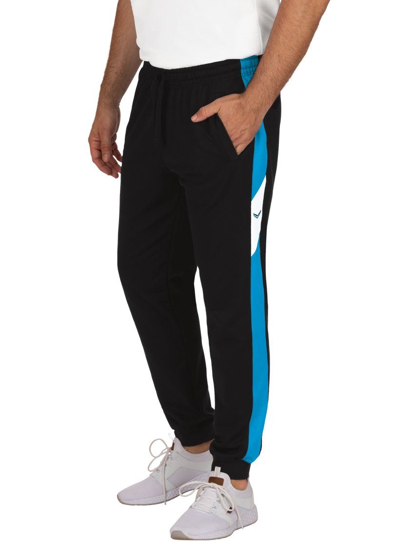 Trigema Jerseyhose TRIGEMA Kontraststreifen Jogginghose mit