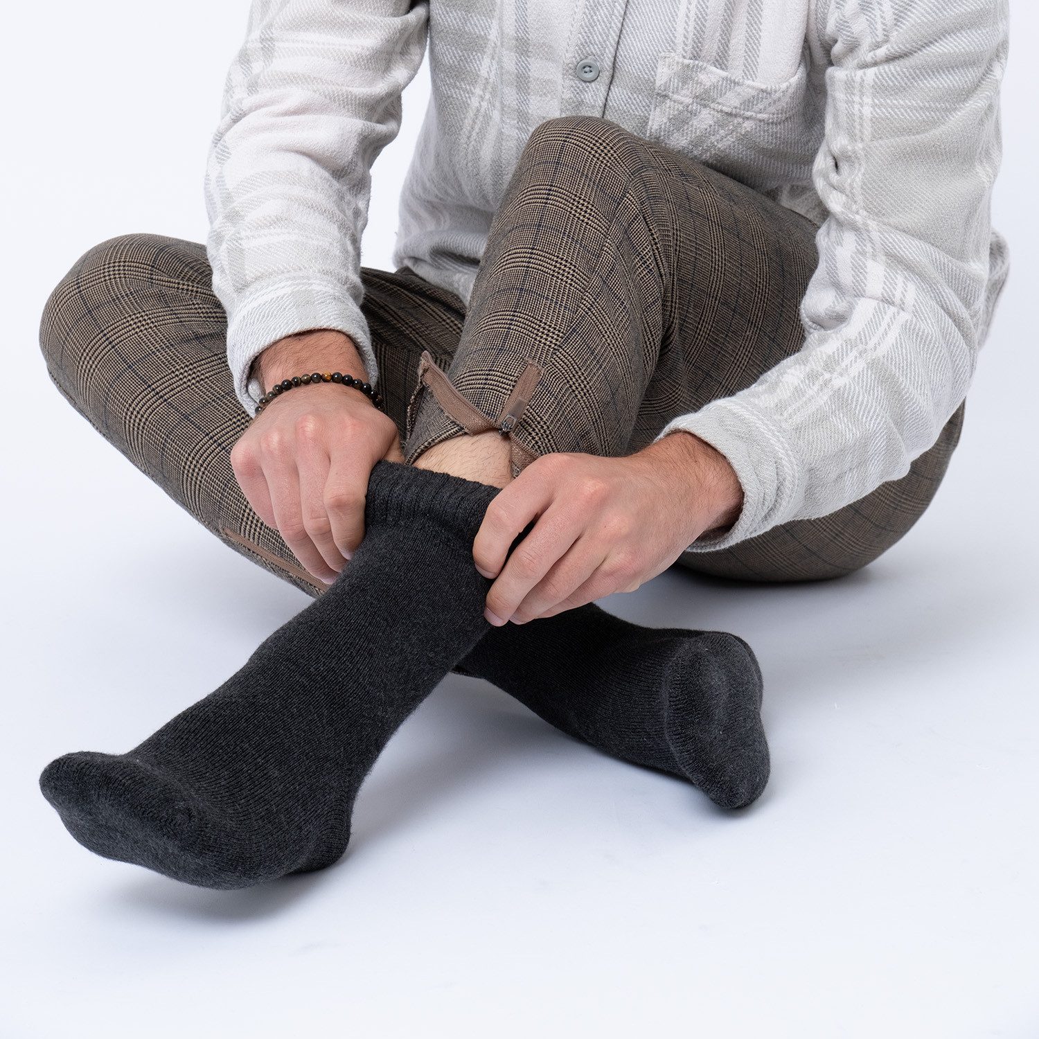 OCCULTO Kuschelsocken Herren & Damen Bambus Winter Socken 5er Pack (Modell: Mika) (5-Paar)