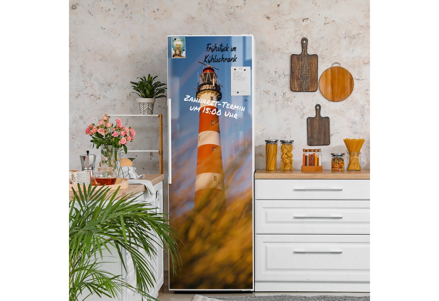 Thumbnail - DEQORI Magnetfolie 'Leuchtturm im Wind', beschreibbar Kühlschrank Magnetmatte magnetisch Magnetfolie