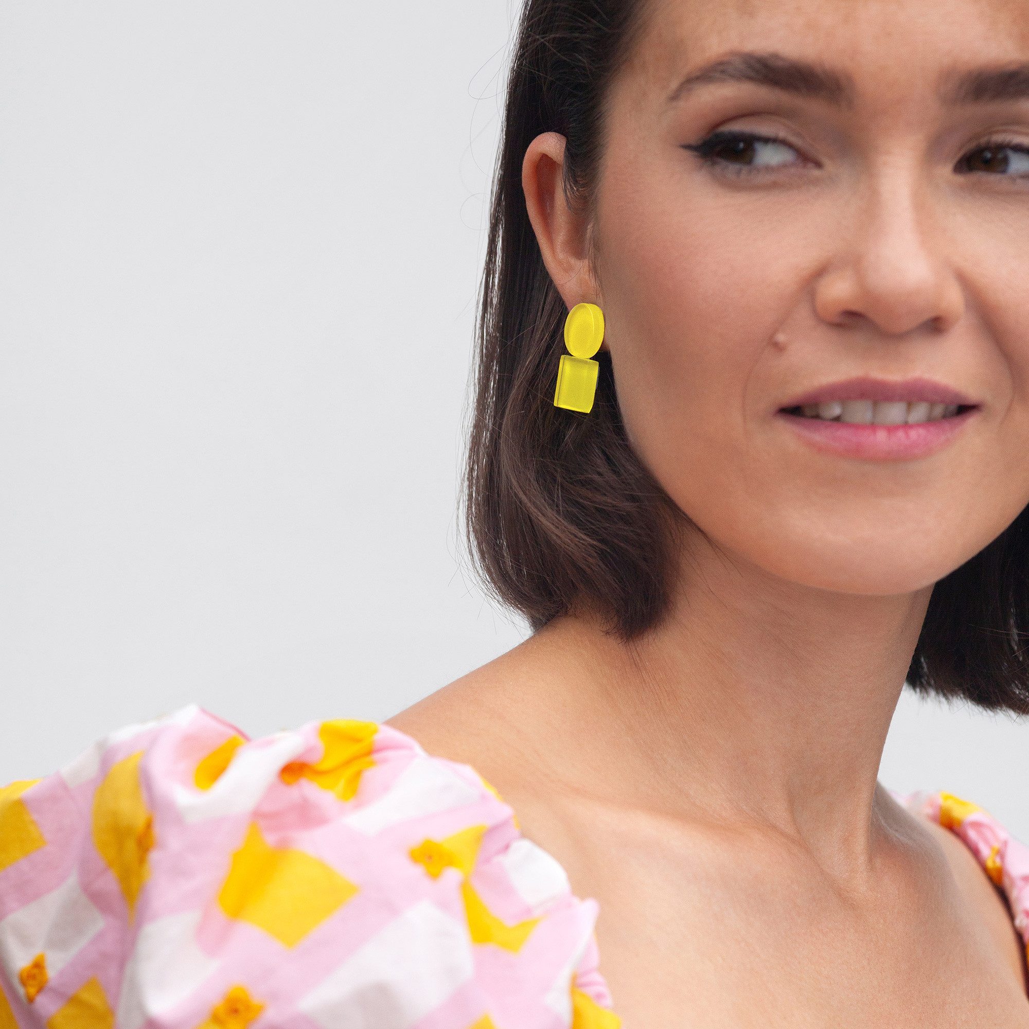 ALEXASCHA Paar Ohrclips Geometrische Clip Ohrringe im Bauhaus Design • Stat günstig online kaufen