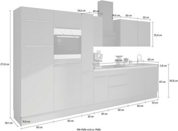 OPTIFIT Küchenzeile Aken, mit E-Geräten, Breite 360 cm