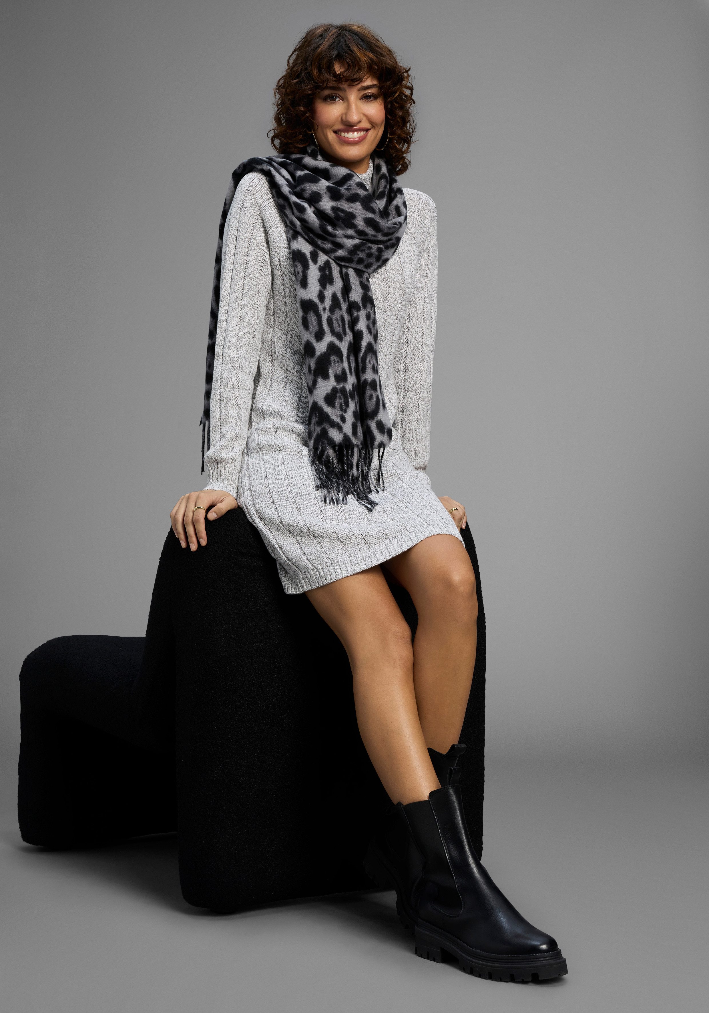 Laura Scott Modeschal, im trendigen Leopard-Design mit Fransen - NEW günstig online kaufen