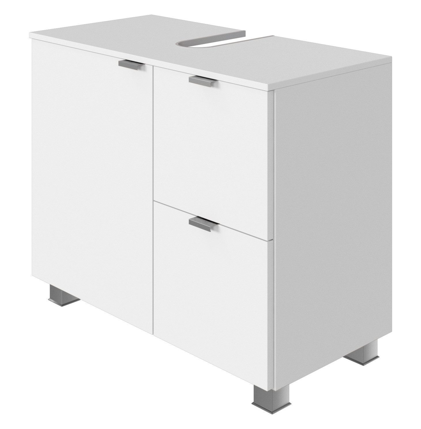 Basera® Waschbeckenunterschrank Talina 70 cm breit weiß, Badezimmermöbel