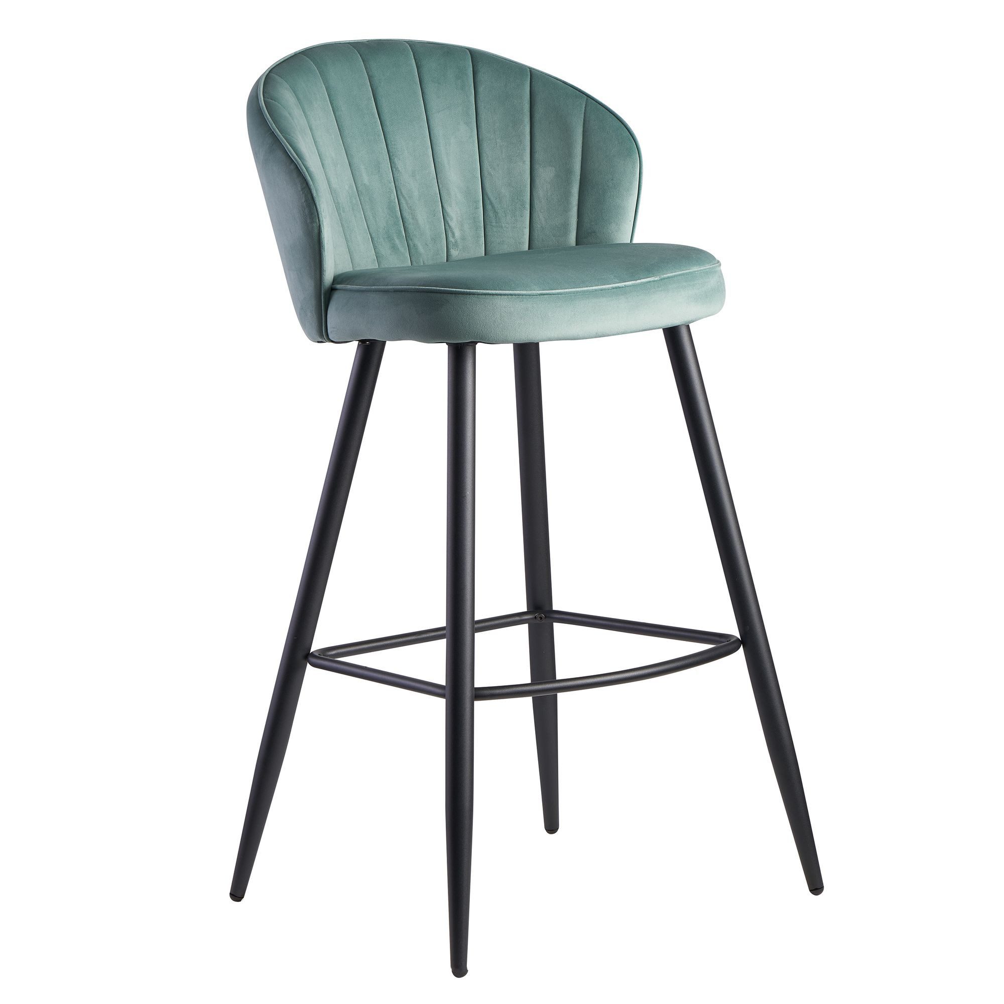 KADIMA DESIGN Barhocker Barhocker Samt Hellgrün günstig online kaufen