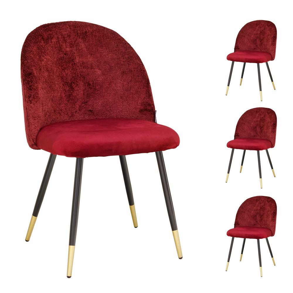AVISSIMO Polsterstuhl Metallstuhl MS-0121 (4er Set)