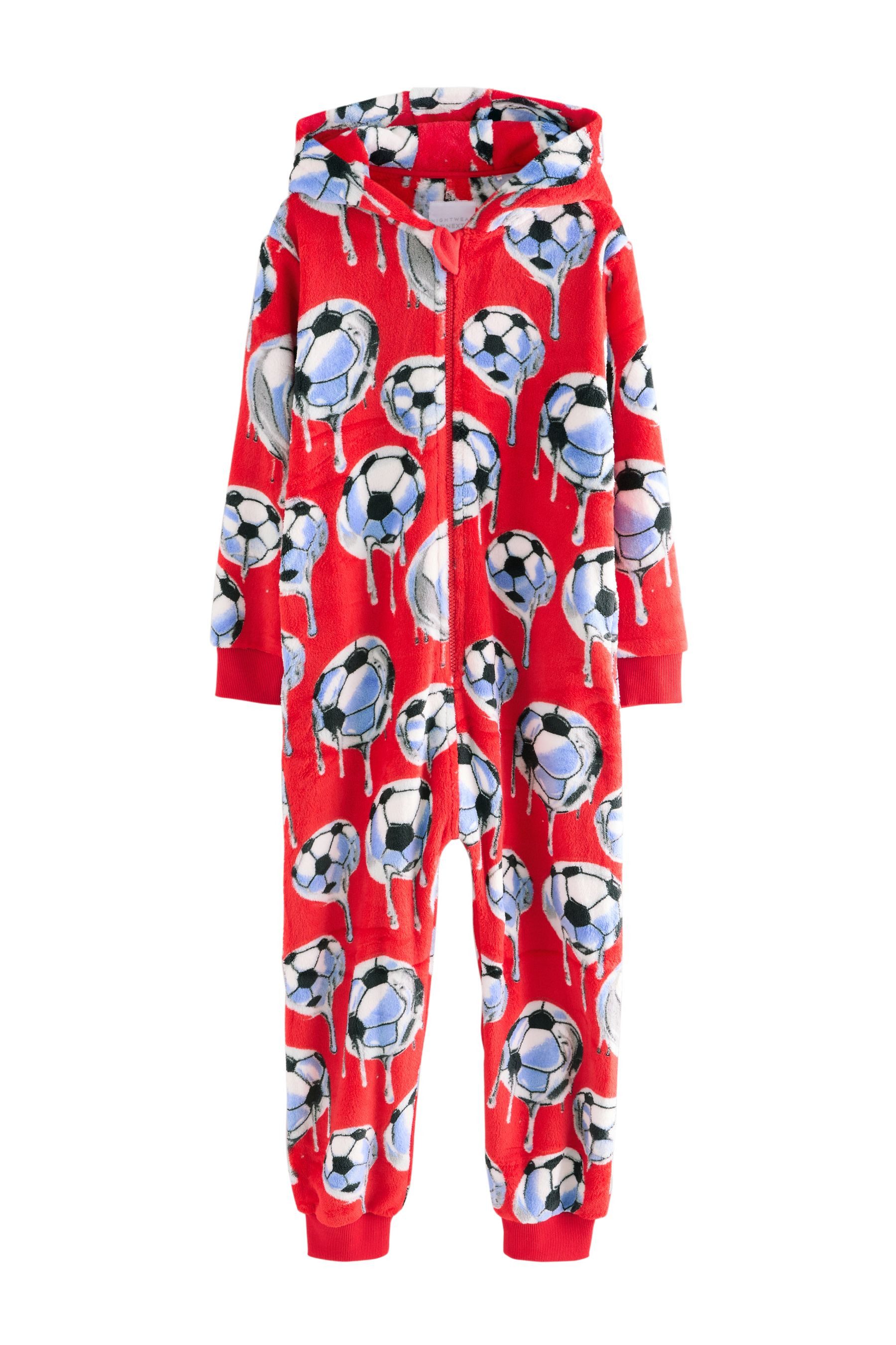 Schlafoverall Einteiler aus Fleece