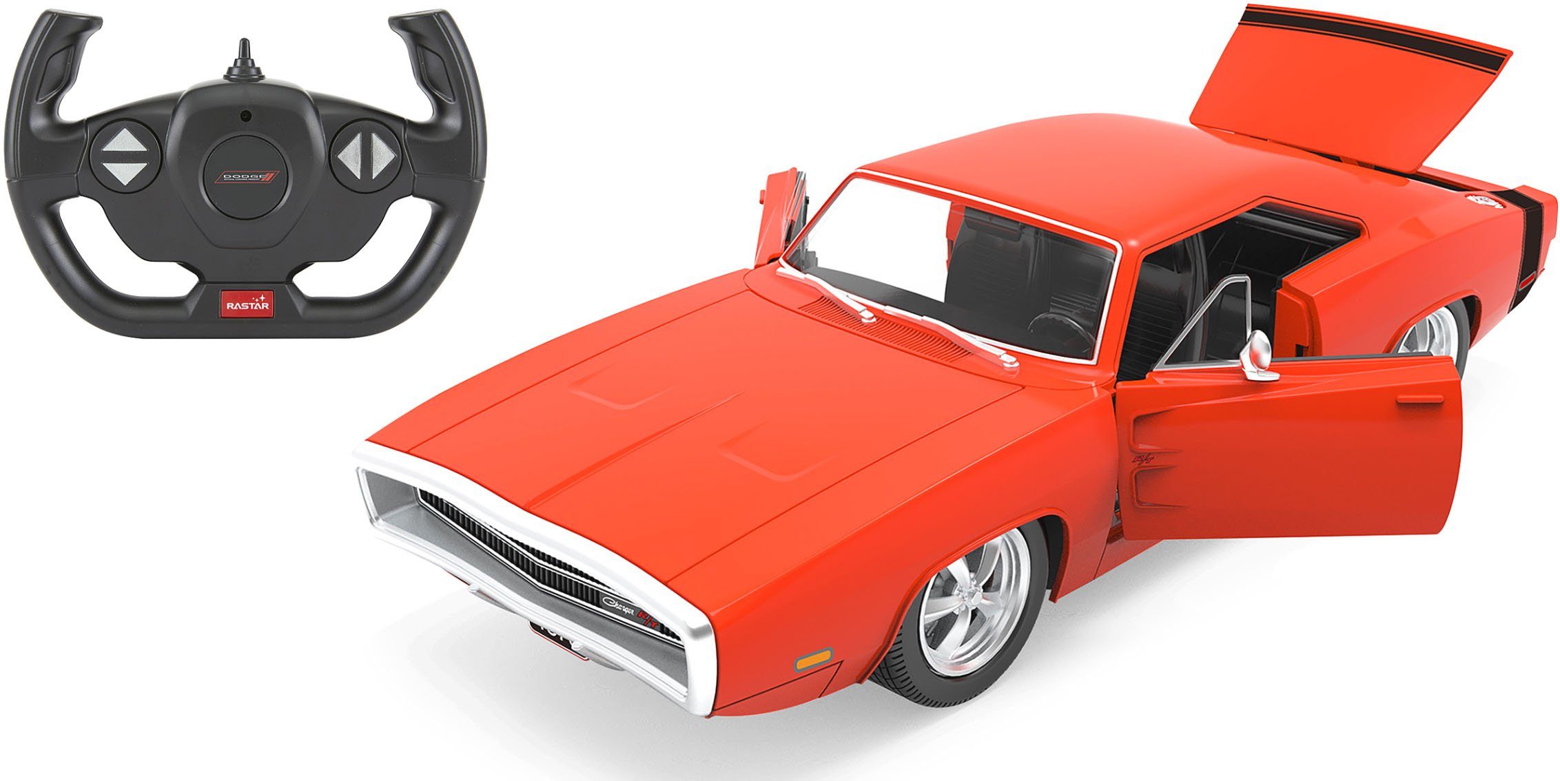 Jamara RC-Auto Dodge Charger R/T 1970, 1:16, rot, 2,4GHz, mit Licht und Sound