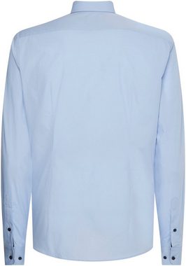 Tommy Hilfiger TAILORED Langarmhemd CL SOLID POPLIN SF SHIRT mit floralem Muster in der Krageninnenseite