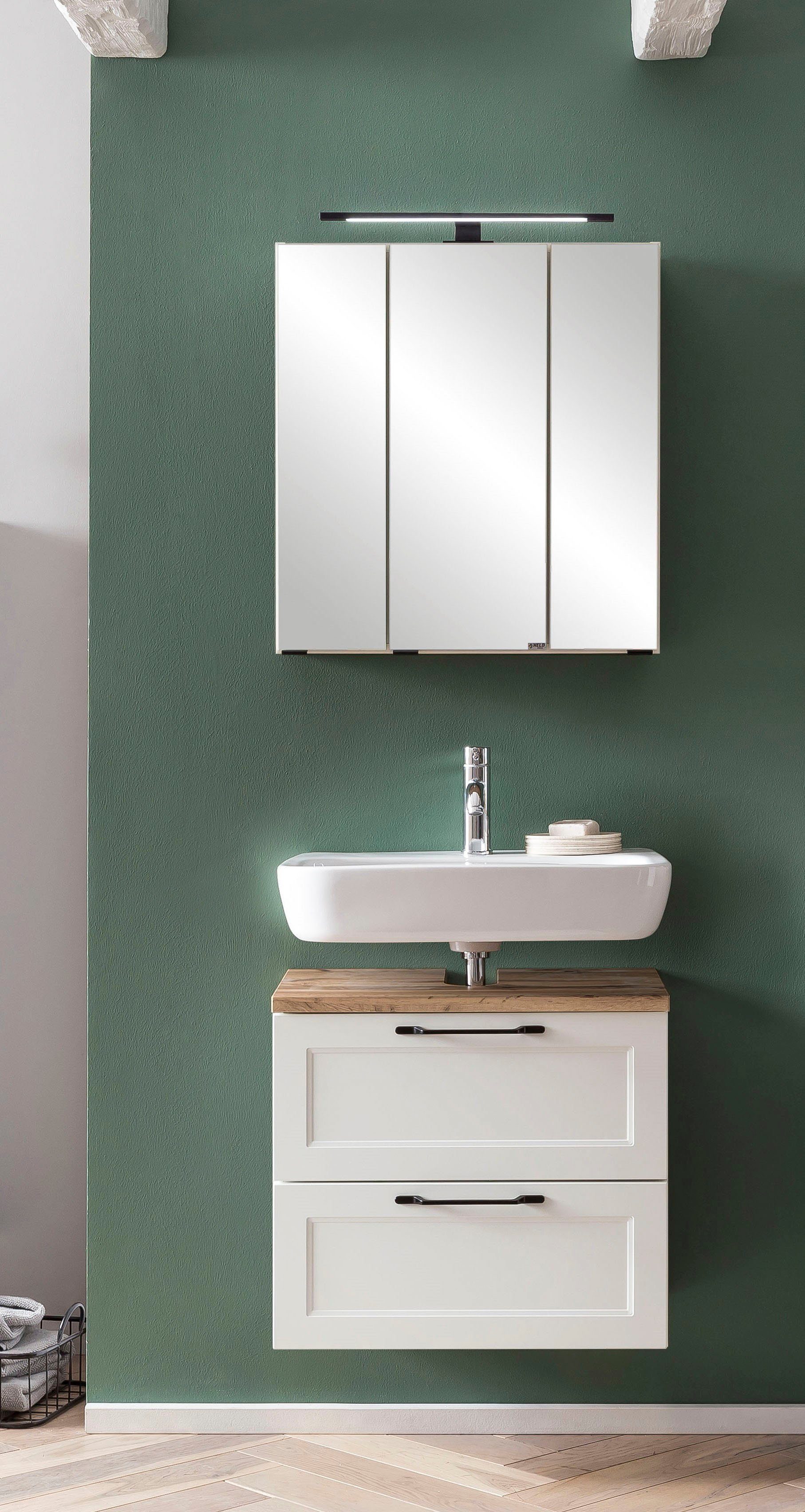 welltime Badmöbel-Set Lana, (Komplett-Set, 2-St), Badezimmer-Set, 2-teilig, 60 cm breit