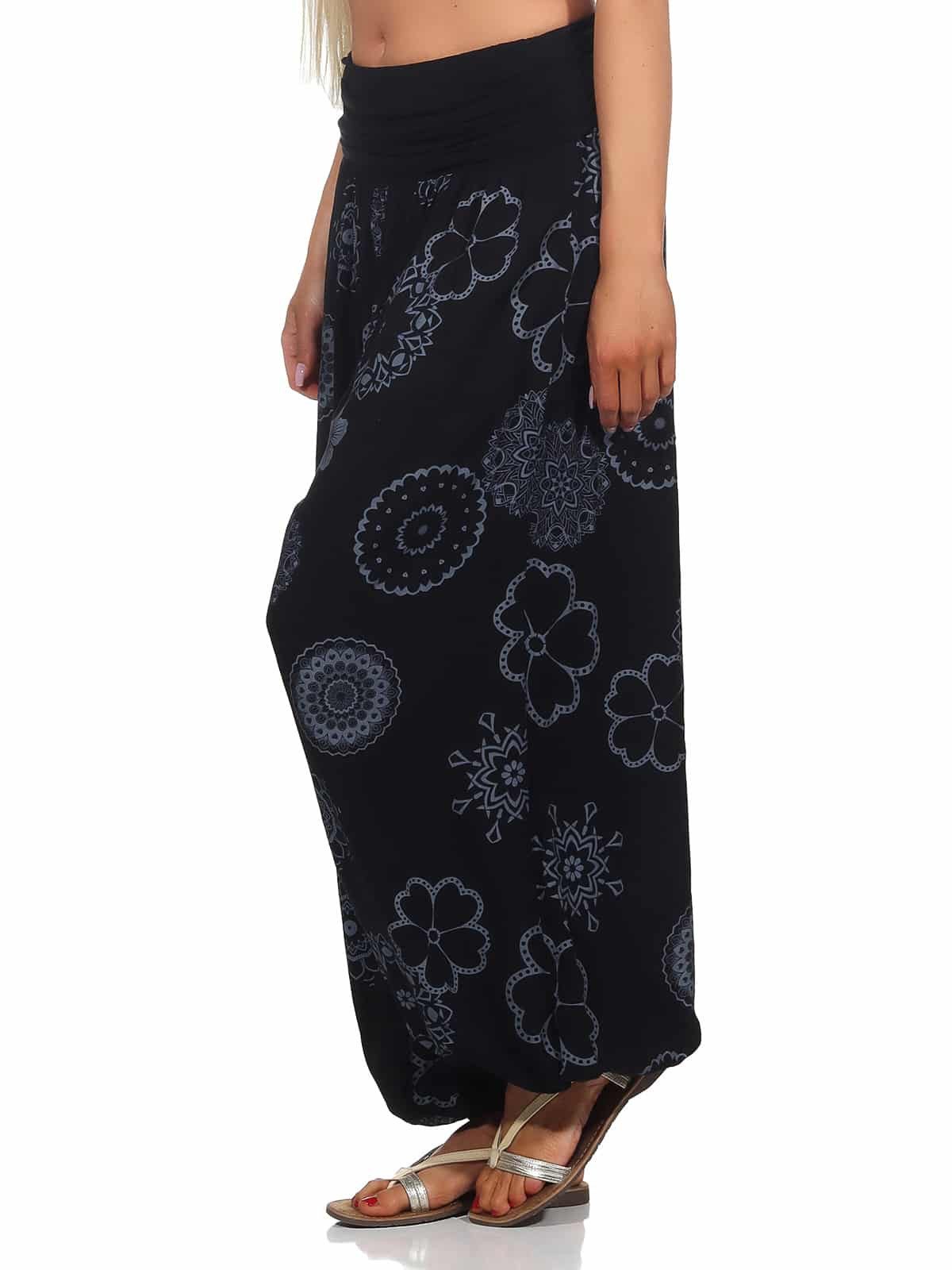 OriginalYou Haremshose Sommerhose Damen Boho Flatterhose leichte Yoga-Hose weites Bein luftige & leicht, hautfreundliches Material