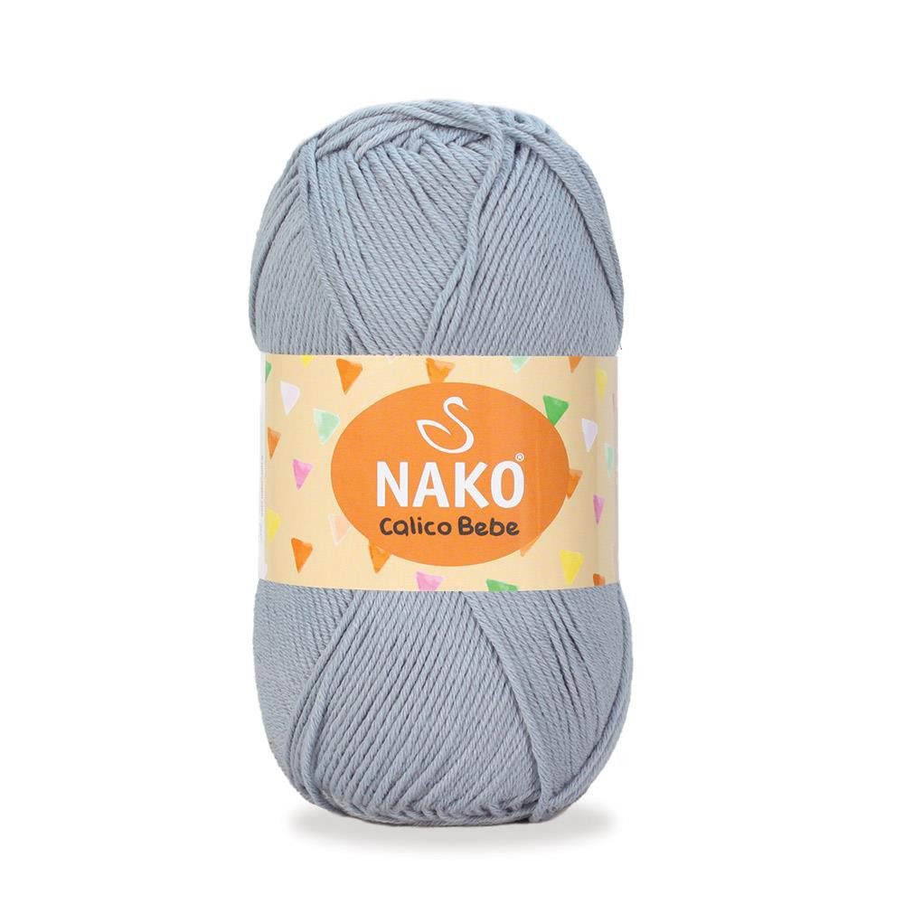 NAKO 5 x NAKO Calico Bebe Häkelwolle, 245 m, Baumwoll-Strickgarn,Häkelgarn,Babygarn