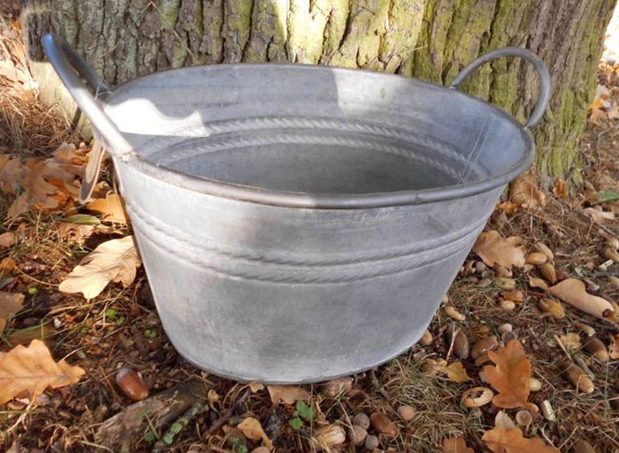 Deko-Impression Pflanzkübel Zinkwanne Pflanztopf Zinkbottich Blumentopf 33 günstig online kaufen