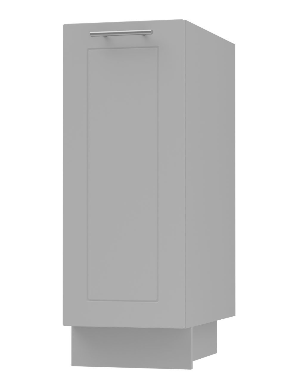 Feldmann-Wohnen Unterschrank Kvantum (1-türig, innen 1 Einlegeboden, Türanschlag wechselbar, Soft-Close, 1-St., Fronten mit dekorativen Fräsungen und leicht abgerundeten Ecken) 30x50x82cm weiß - dust grey (Q-D1D/30)